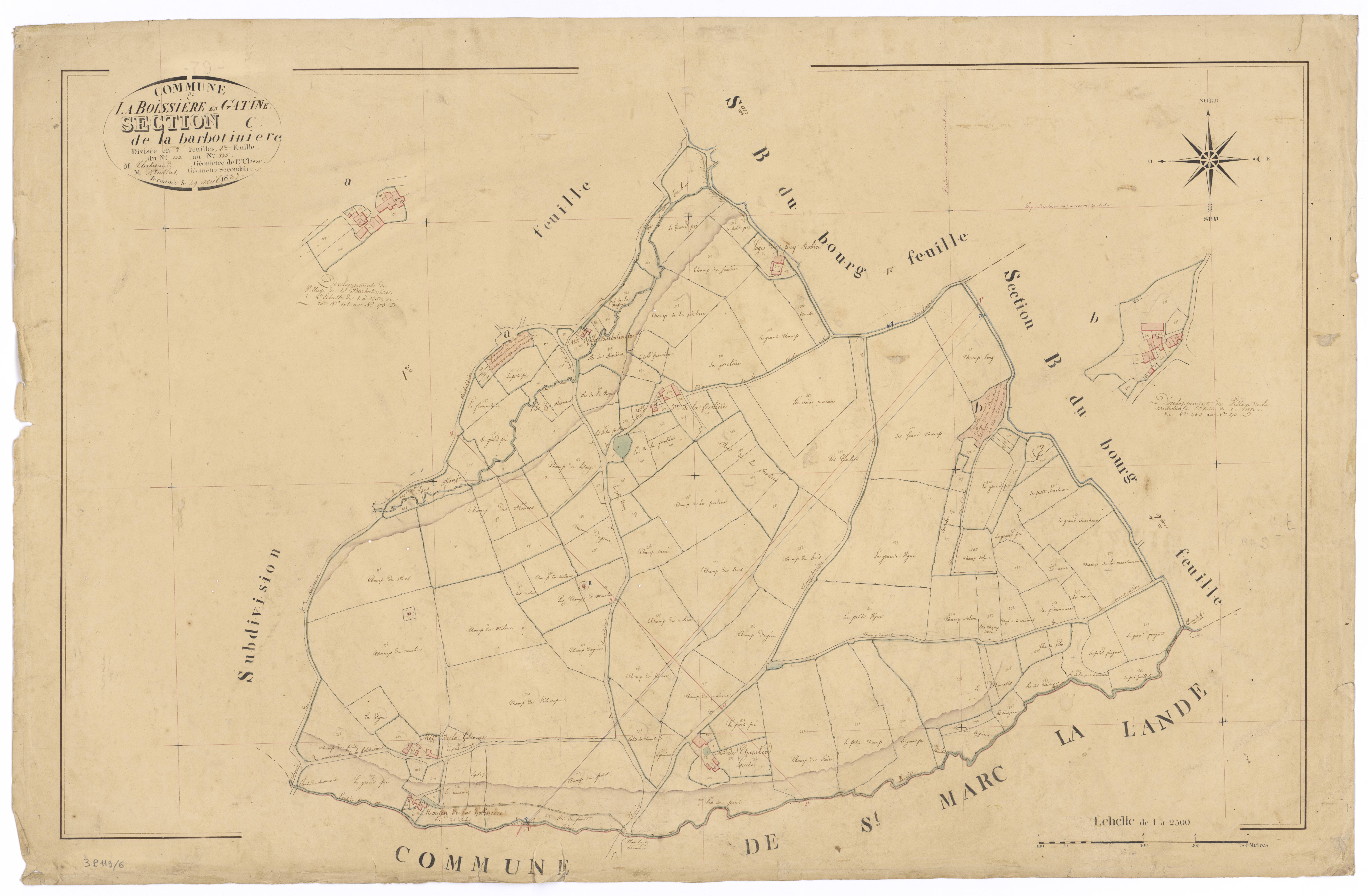 La Boissière-en-Gâtine - FRAD079_CADASTRE_NAPOLEONIEN Section C2 dite de la Barbotiniere 