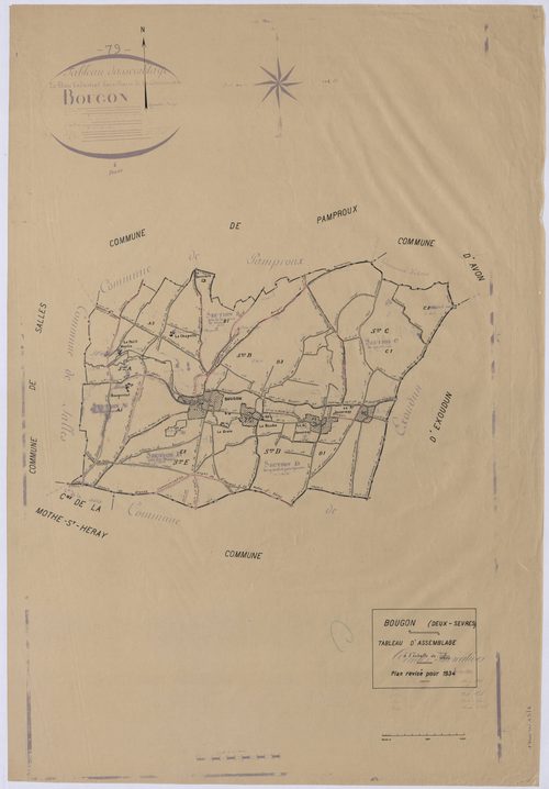Bougon - FRAD079_CADASTRE_RECENT Tableau d'assemblage 