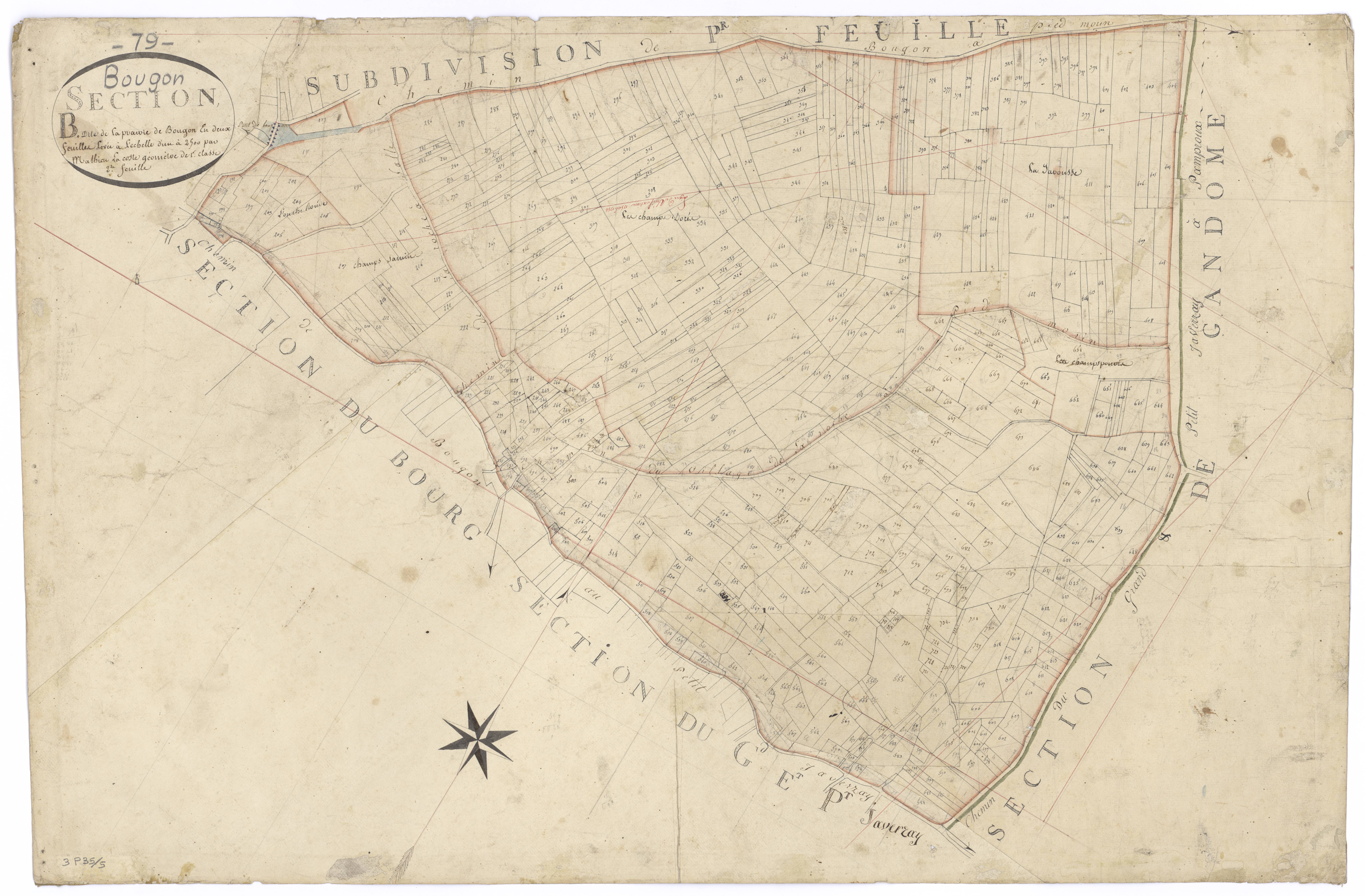 Bougon - FRAD079_CADASTRE_NAPOLEONIEN Section B2 dite de la Prairie de Bougon 
