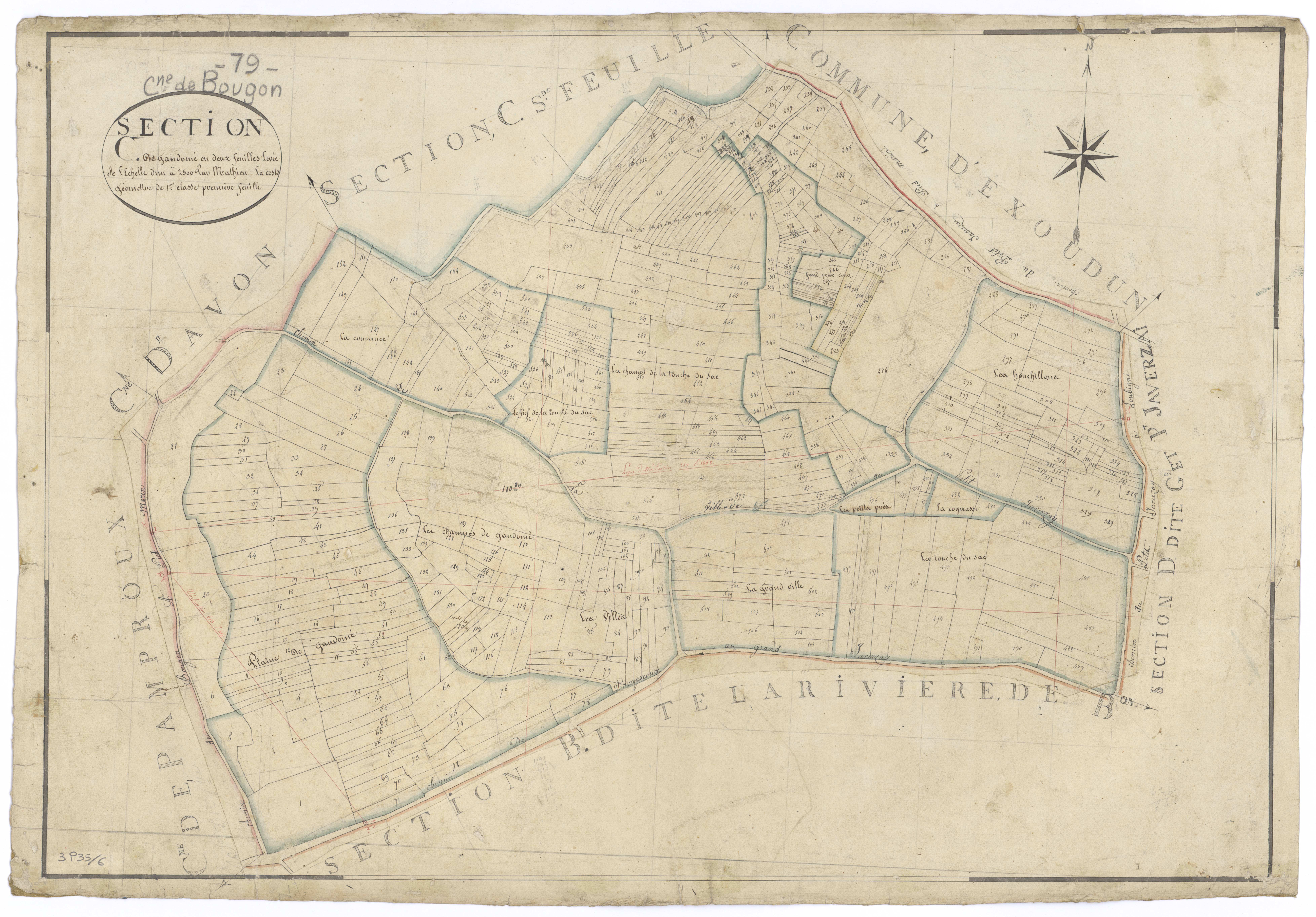 Bougon - FRAD079_CADASTRE_NAPOLEONIEN Section C1 dite de Gandonné 