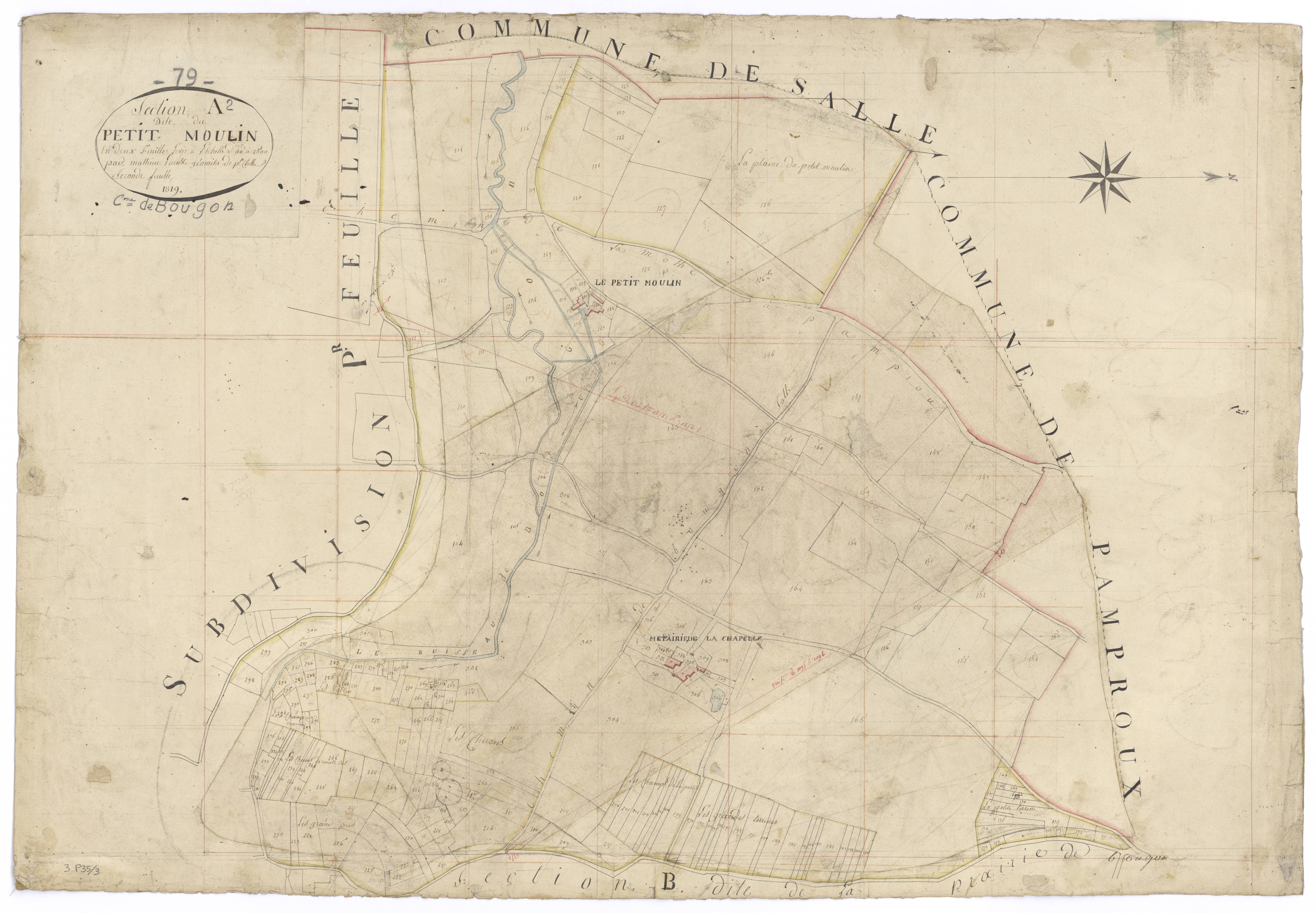 Bougon - FRAD079_CADASTRE_NAPOLEONIEN Section A2 dite du Petit Moulin 