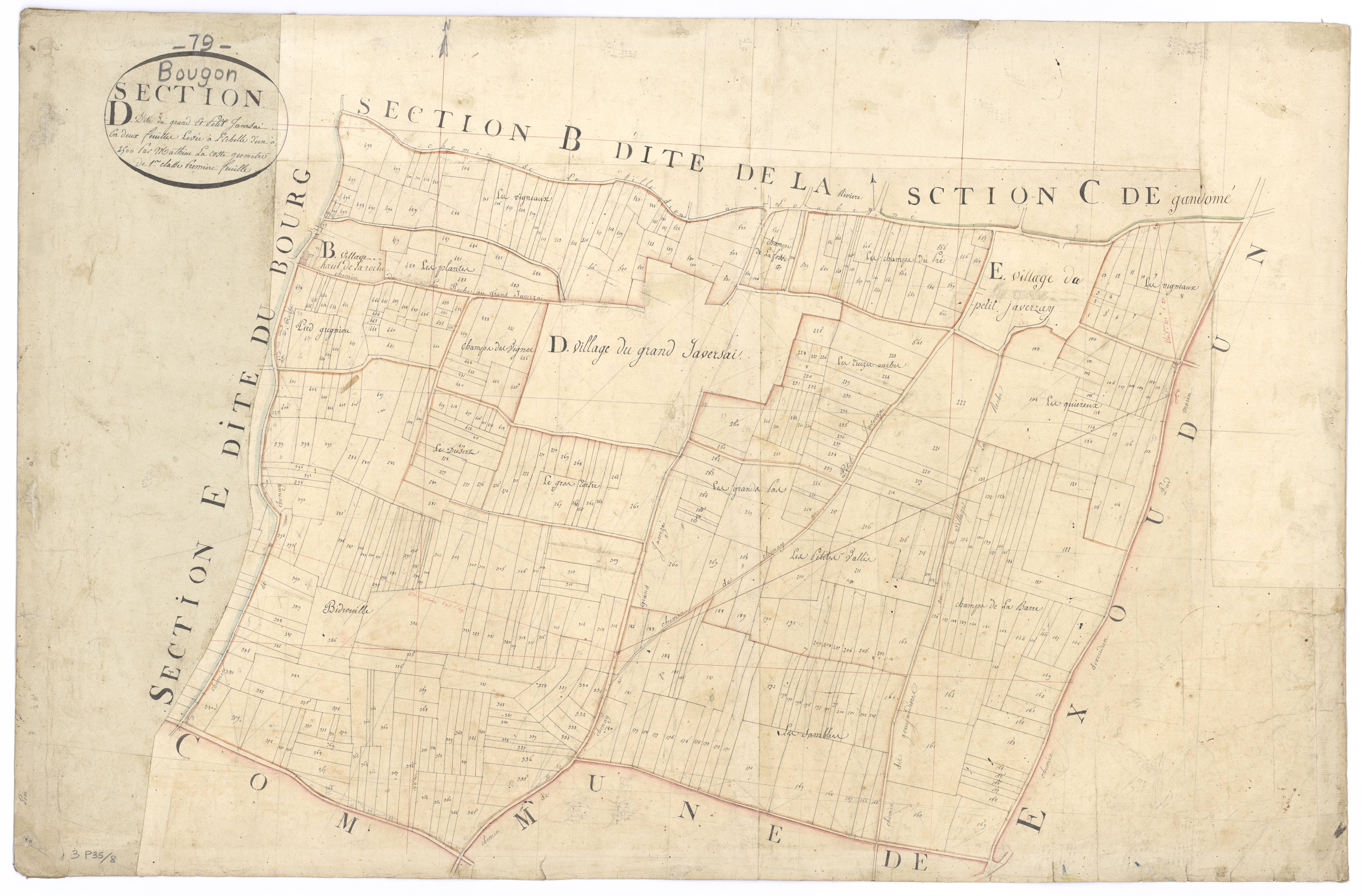Bougon - FRAD079_CADASTRE_NAPOLEONIEN Section D1 dite du Grand et Petit Javersai 