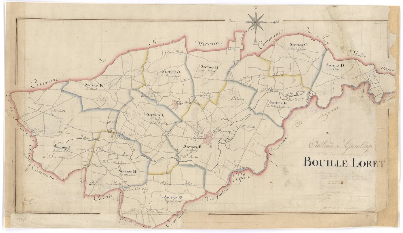 Bouillé-Loretz - FRAD079_CADASTRE_NAPOLEONIEN Tableau d'assemblage 