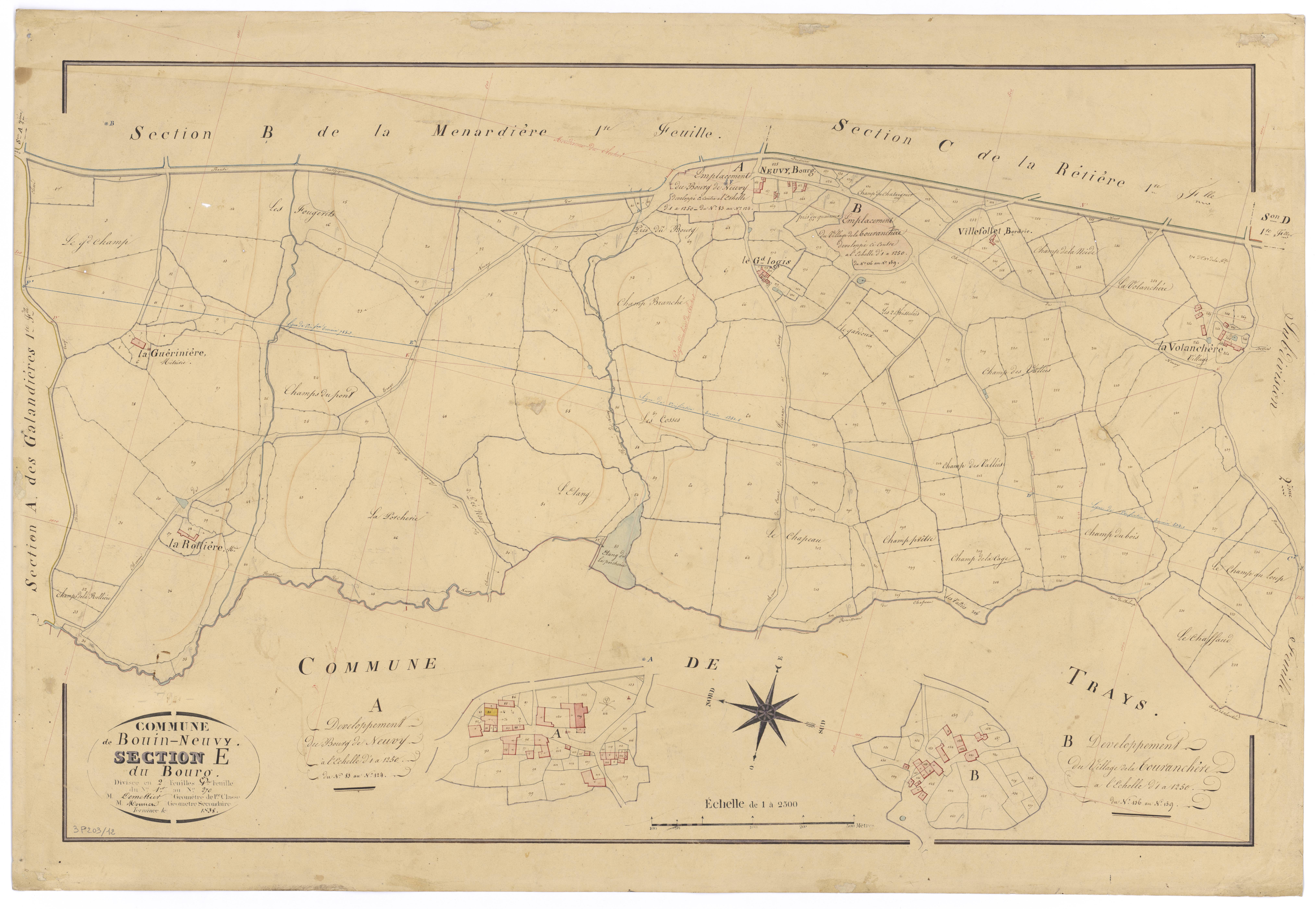 Bouin - FRAD079_CADASTRE_NAPOLEONIEN Section E1 dite du Bourg 