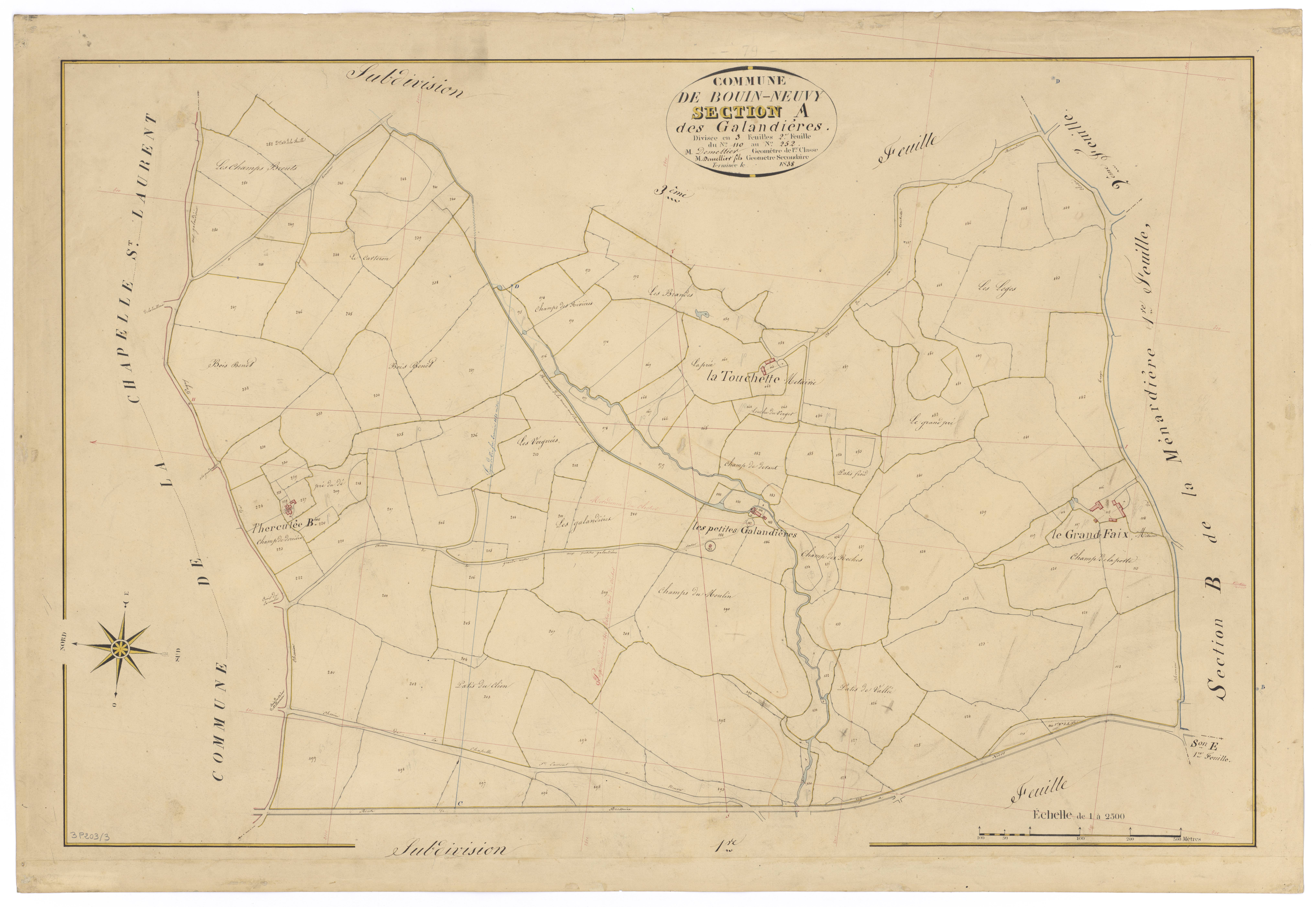 Bouin - FRAD079_CADASTRE_NAPOLEONIEN Section A2 dite des Galandières 