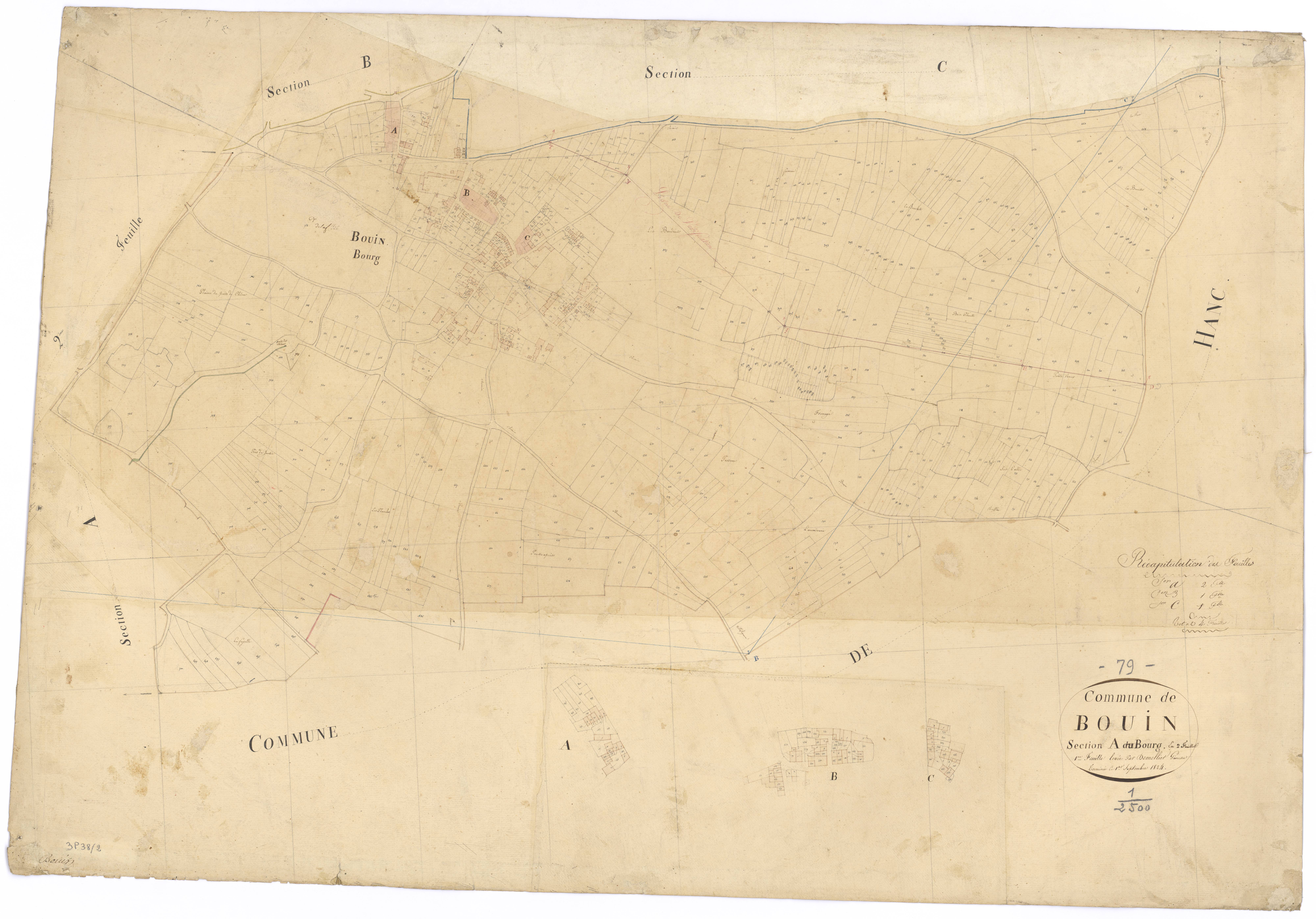Bouin - FRAD079_CADASTRE_NAPOLEONIEN Section A1 dite du Bourg 