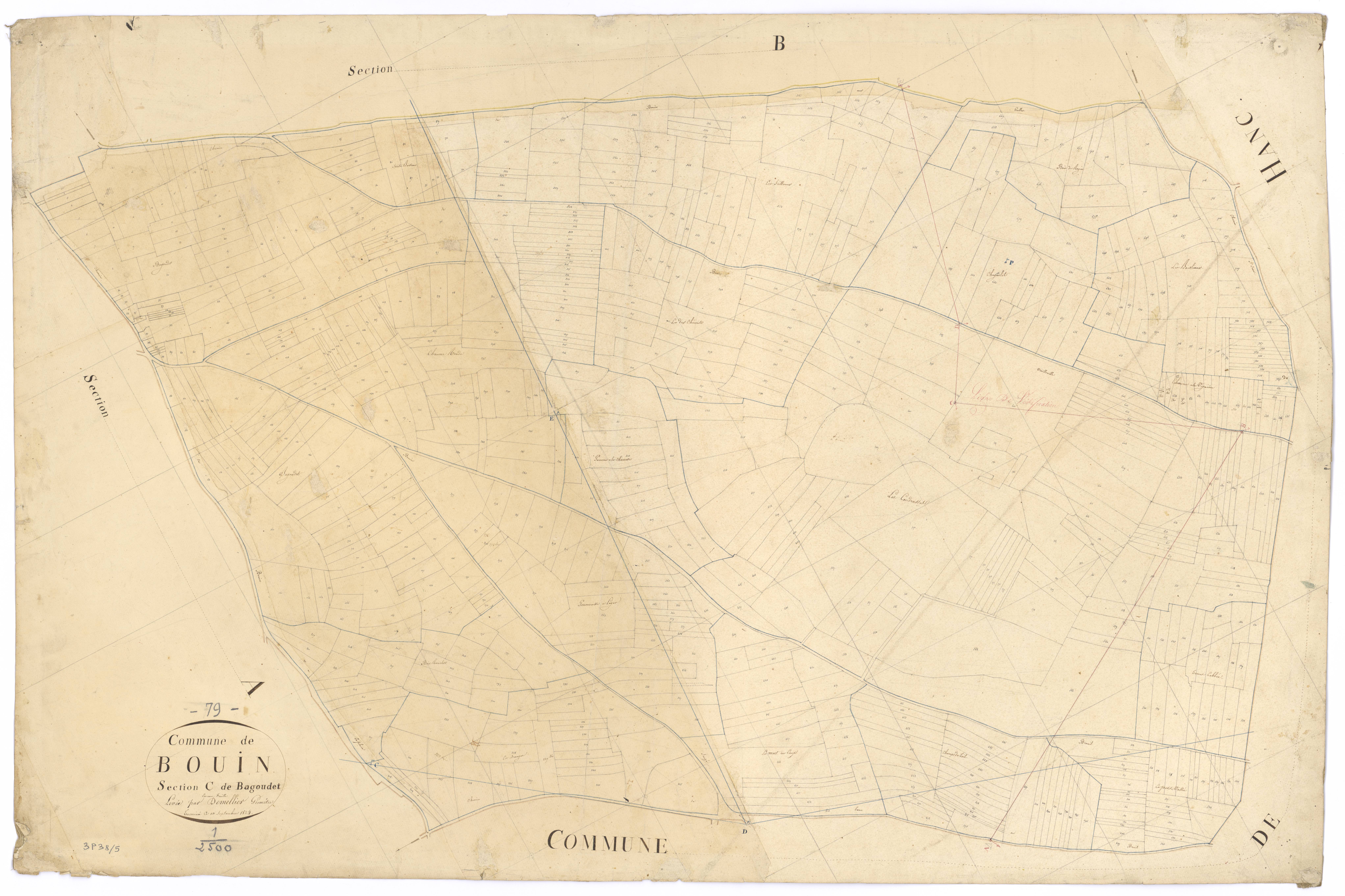 Bouin - FRAD079_CADASTRE_NAPOLEONIEN Section C dite de Bagoudet 