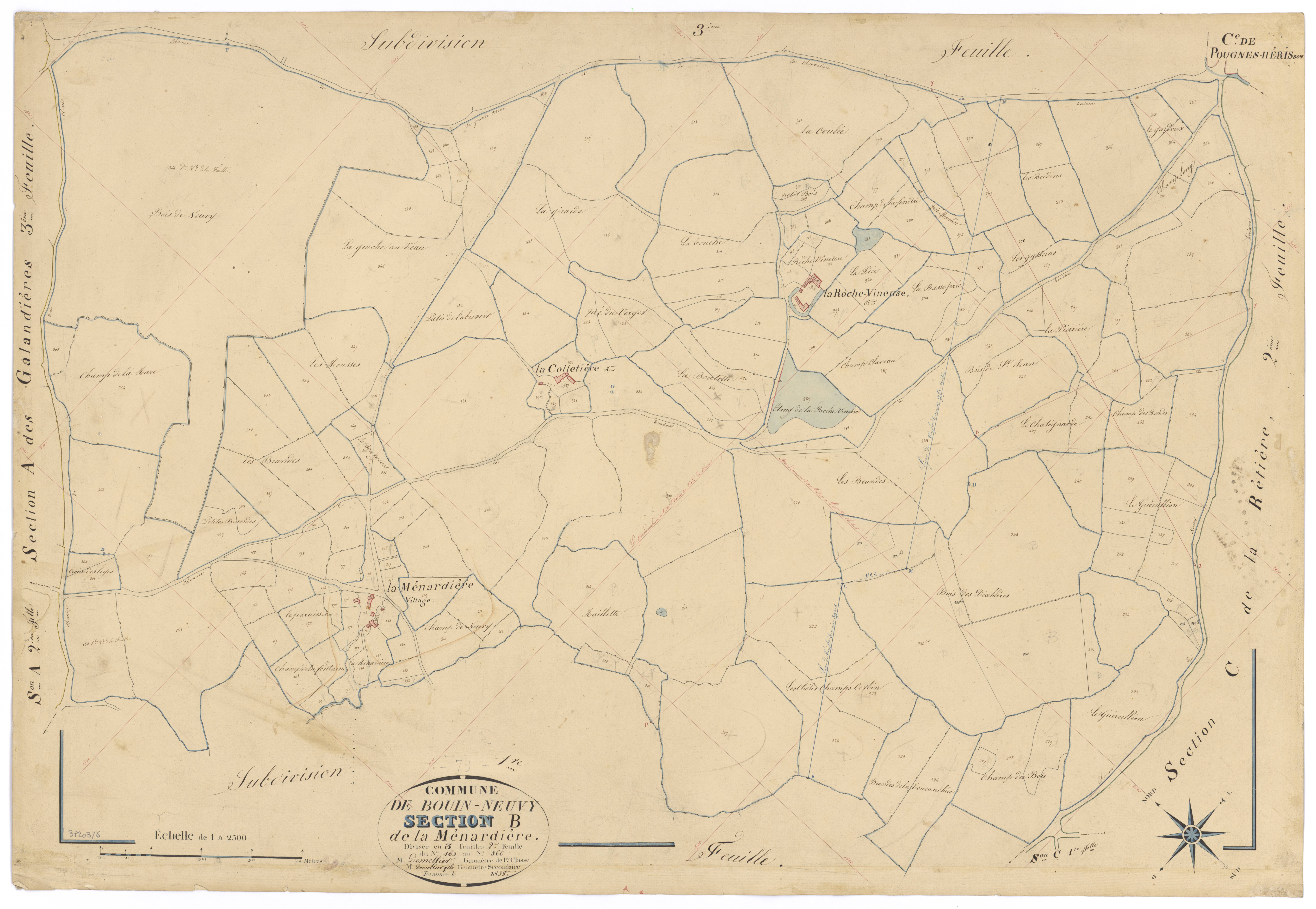 Bouin - FRAD079_CADASTRE_NAPOLEONIEN Section B2 dite de la Ménardière 