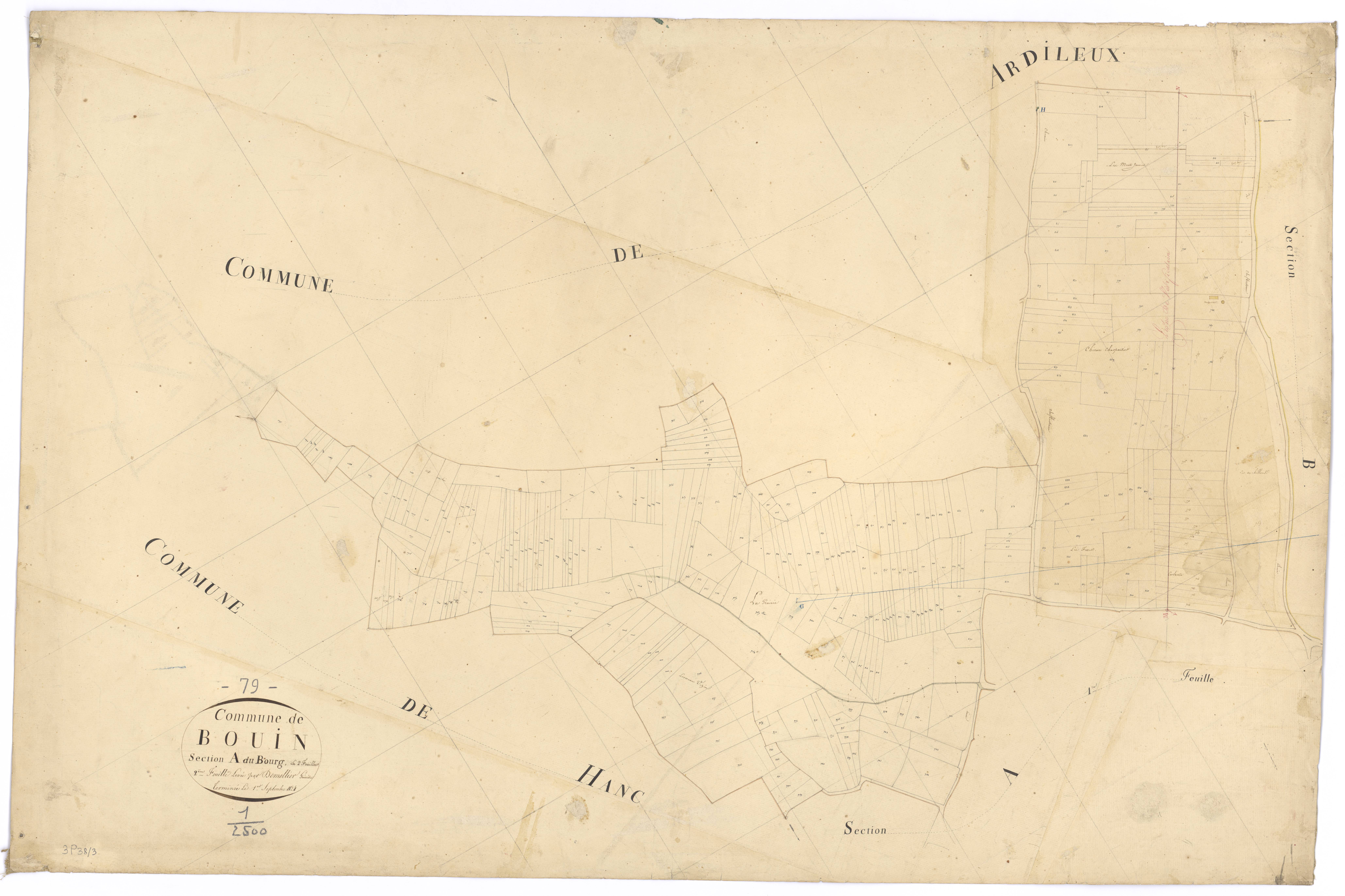 Bouin - FRAD079_CADASTRE_NAPOLEONIEN Section A2 dite du Bourg 
