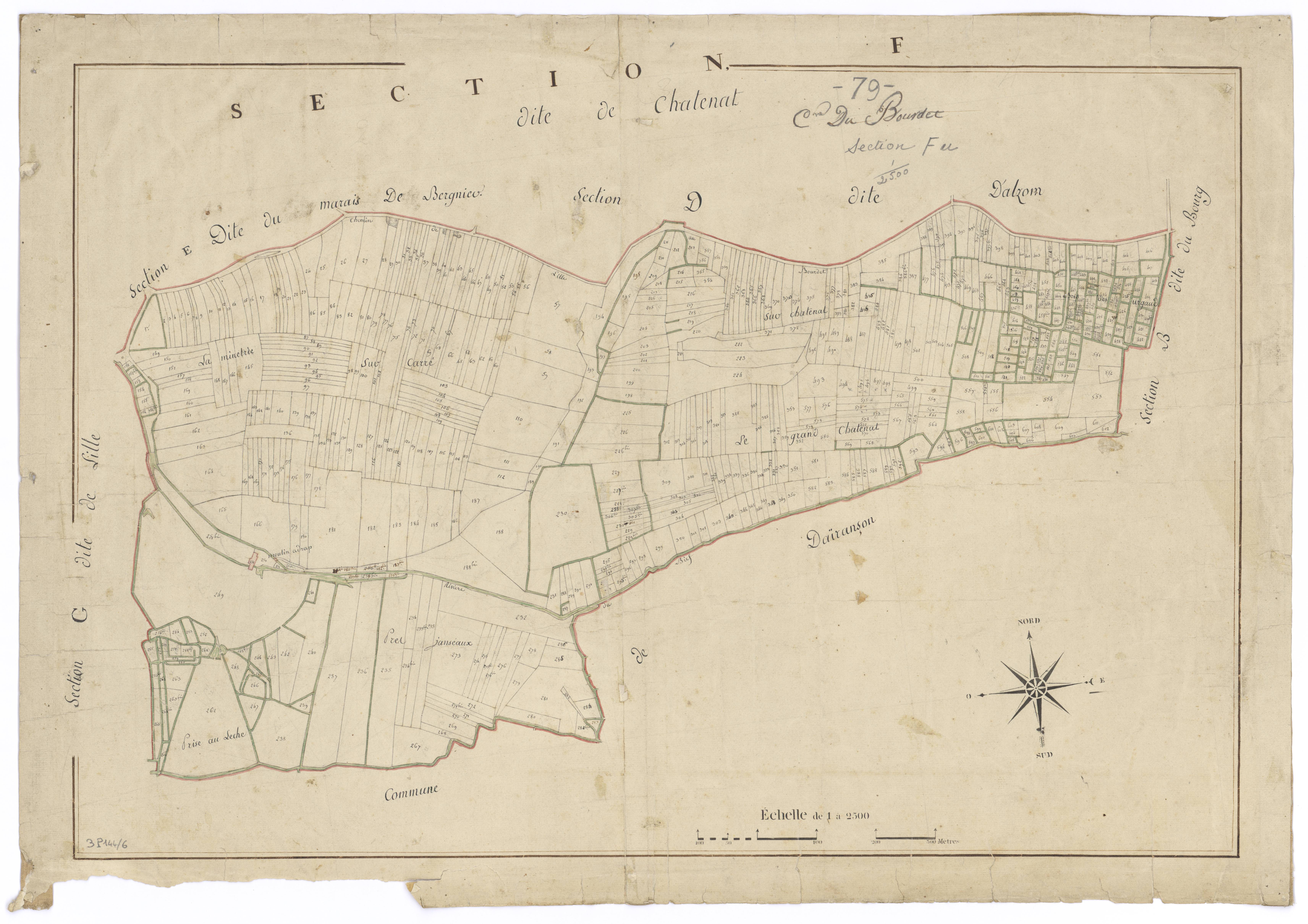 Le Bourdet - FRAD079_CADASTRE_NAPOLEONIEN Section F dite de Chatenat