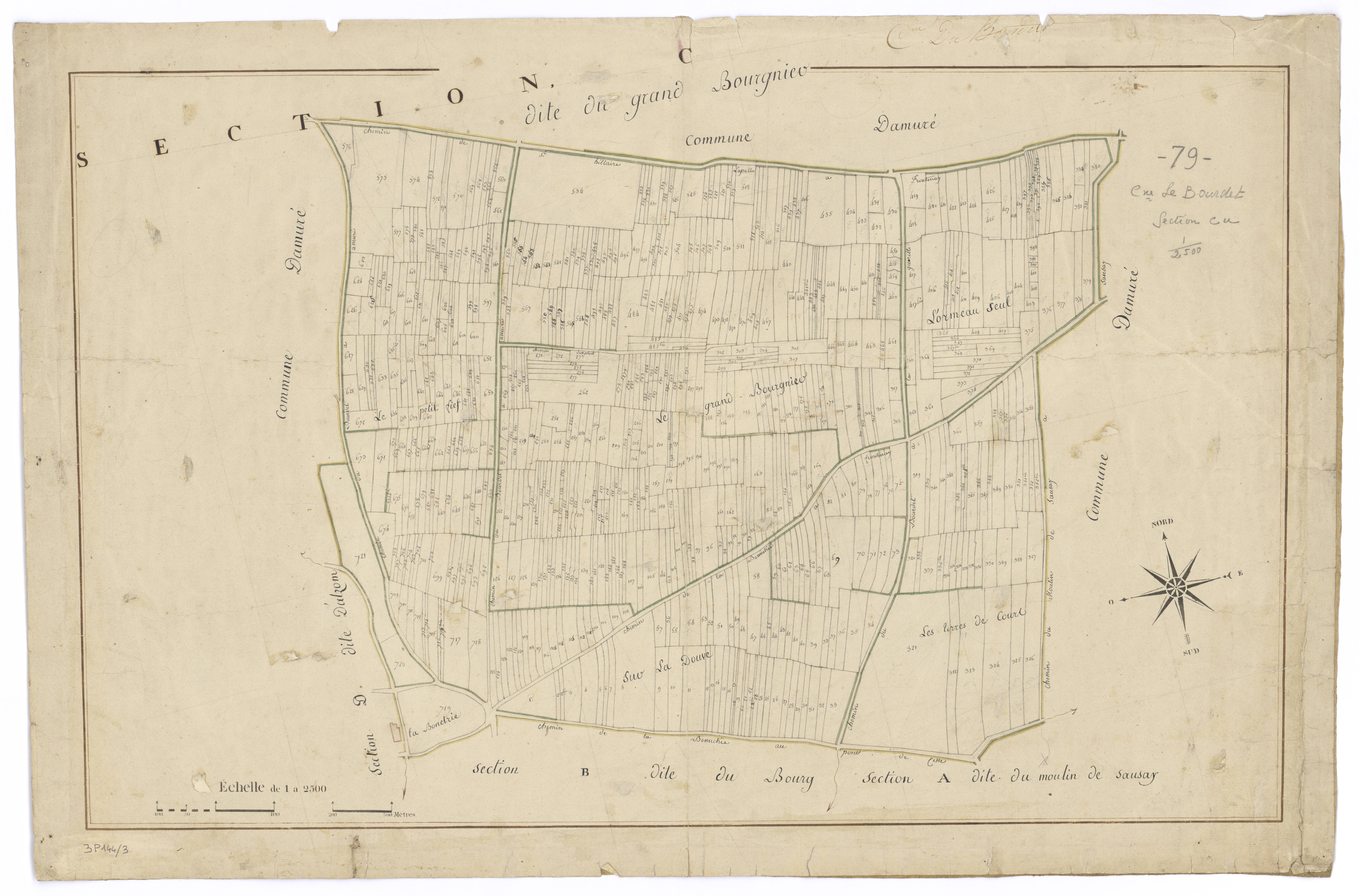 Le Bourdet - FRAD079_CADASTRE_NAPOLEONIEN Section C dite du Grand Bourgnier