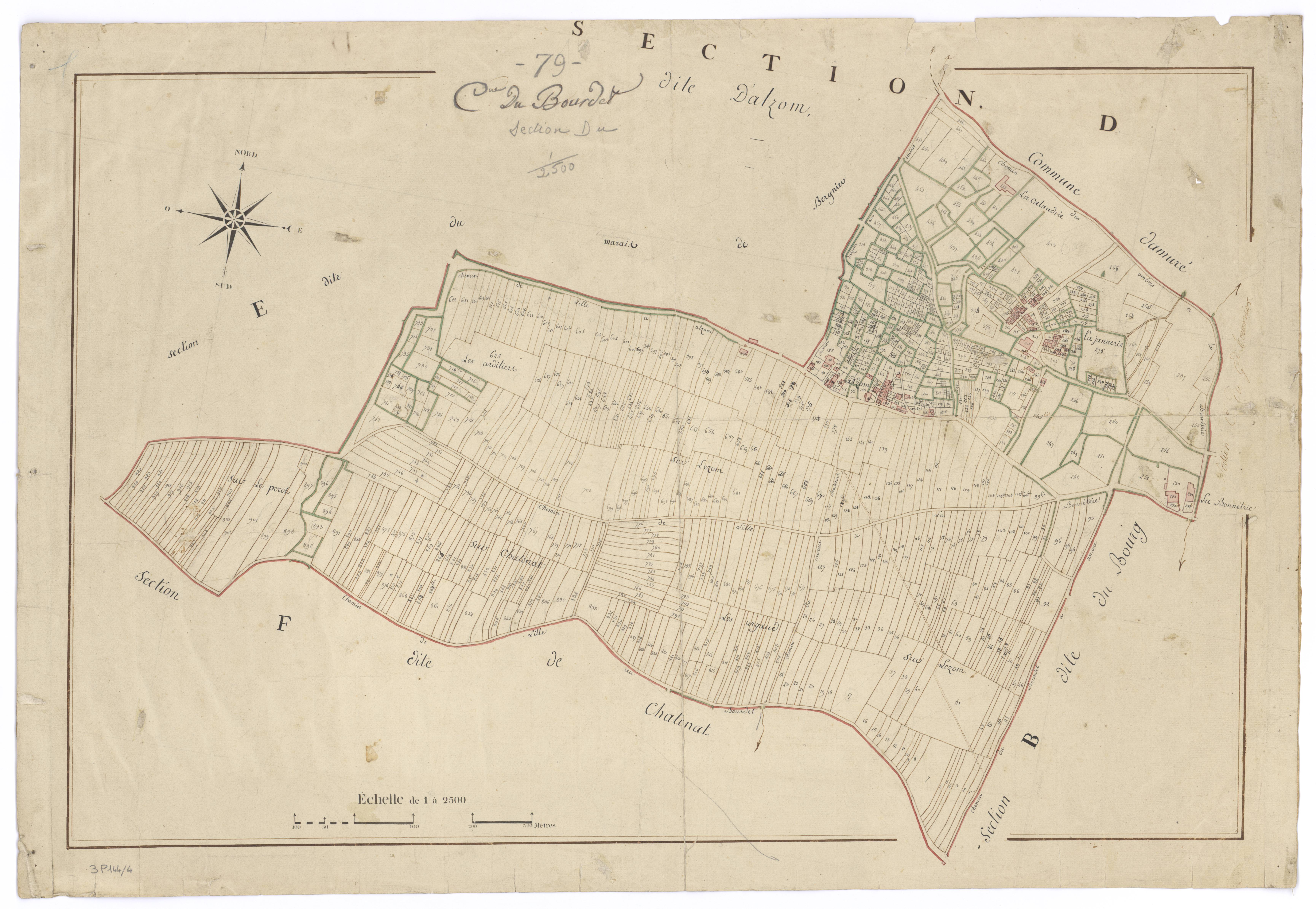 Le Bourdet - FRAD079_CADASTRE_NAPOLEONIEN Section D dite d' Alzom