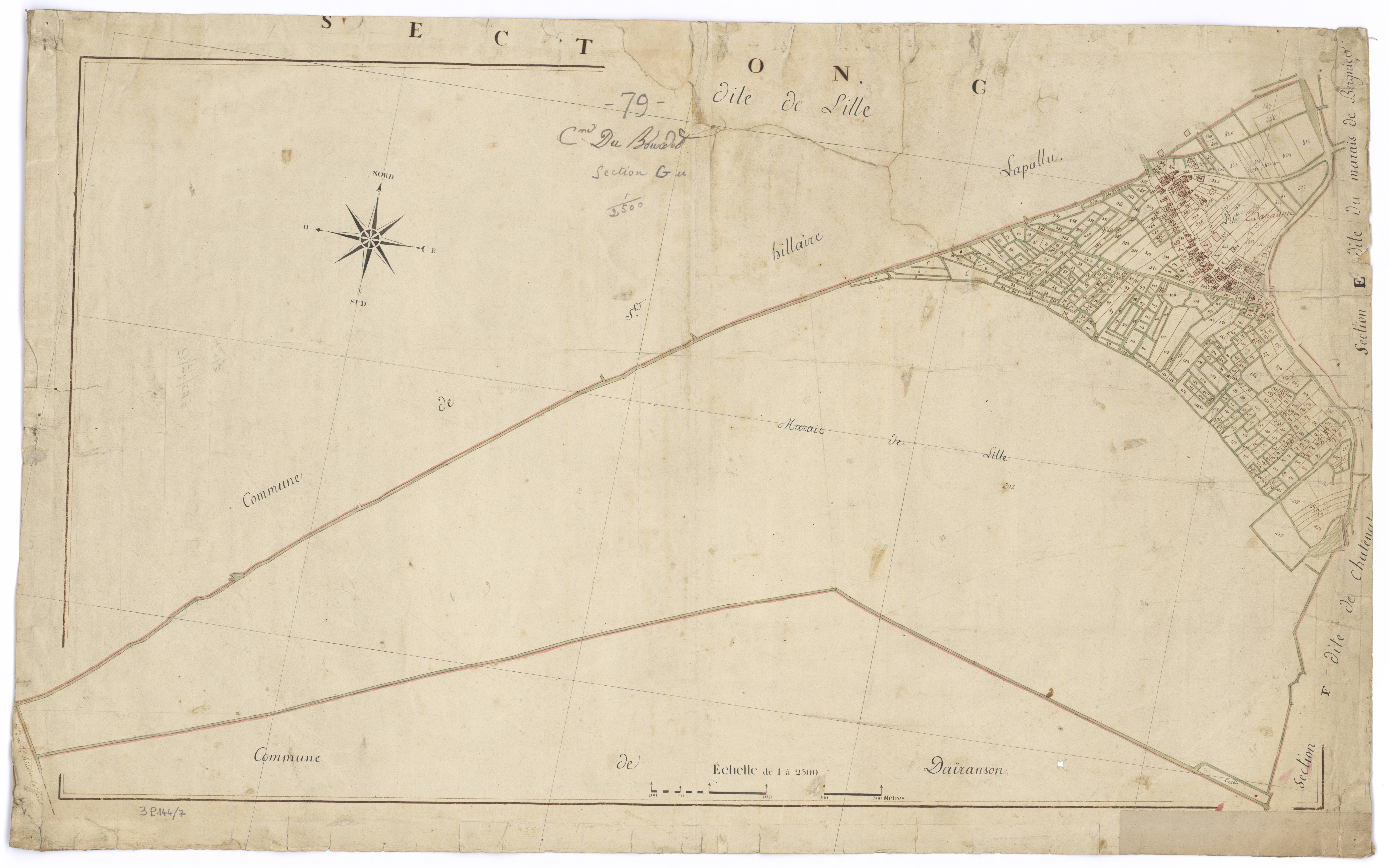 Le Bourdet - FRAD079_CADASTRE_NAPOLEONIEN Section G dite de Lille