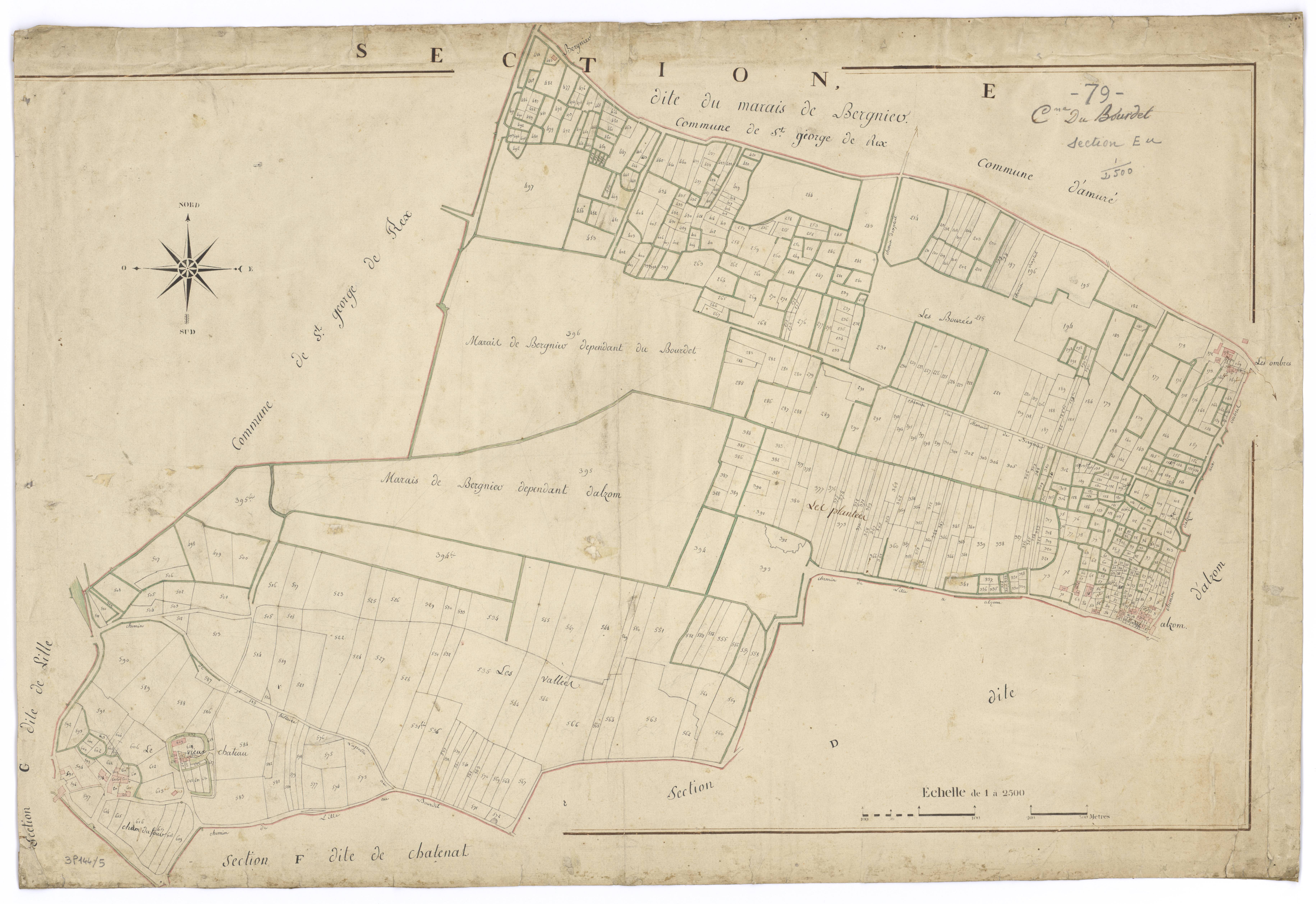 Le Bourdet - FRAD079_CADASTRE_NAPOLEONIEN Section E dite du Marais de Bergnier 