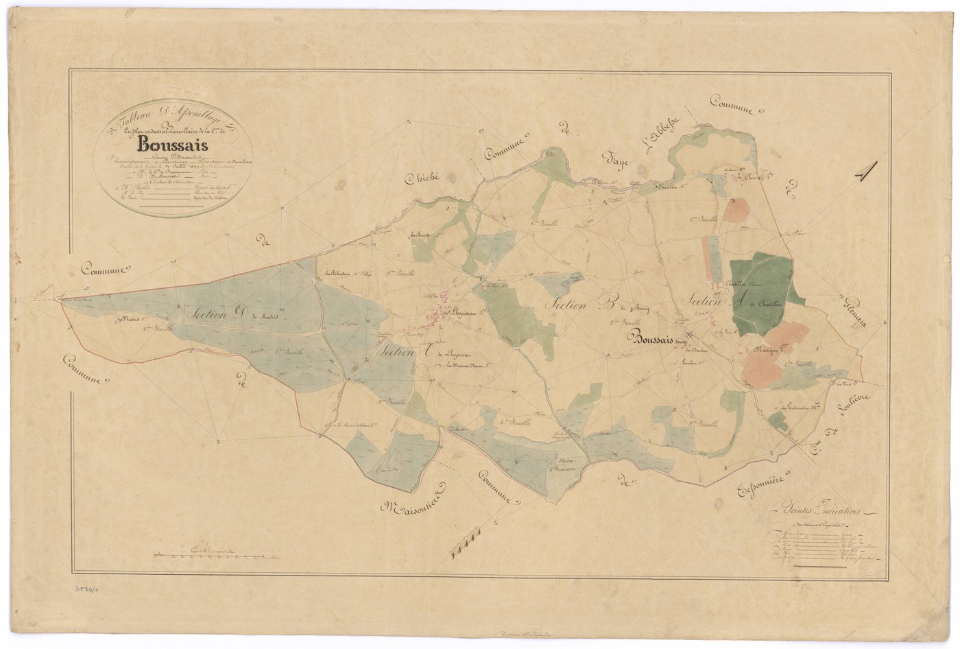 Boussais - FRAD079_CADASTRE_NAPOLEONIEN Tableau d'assemblage 