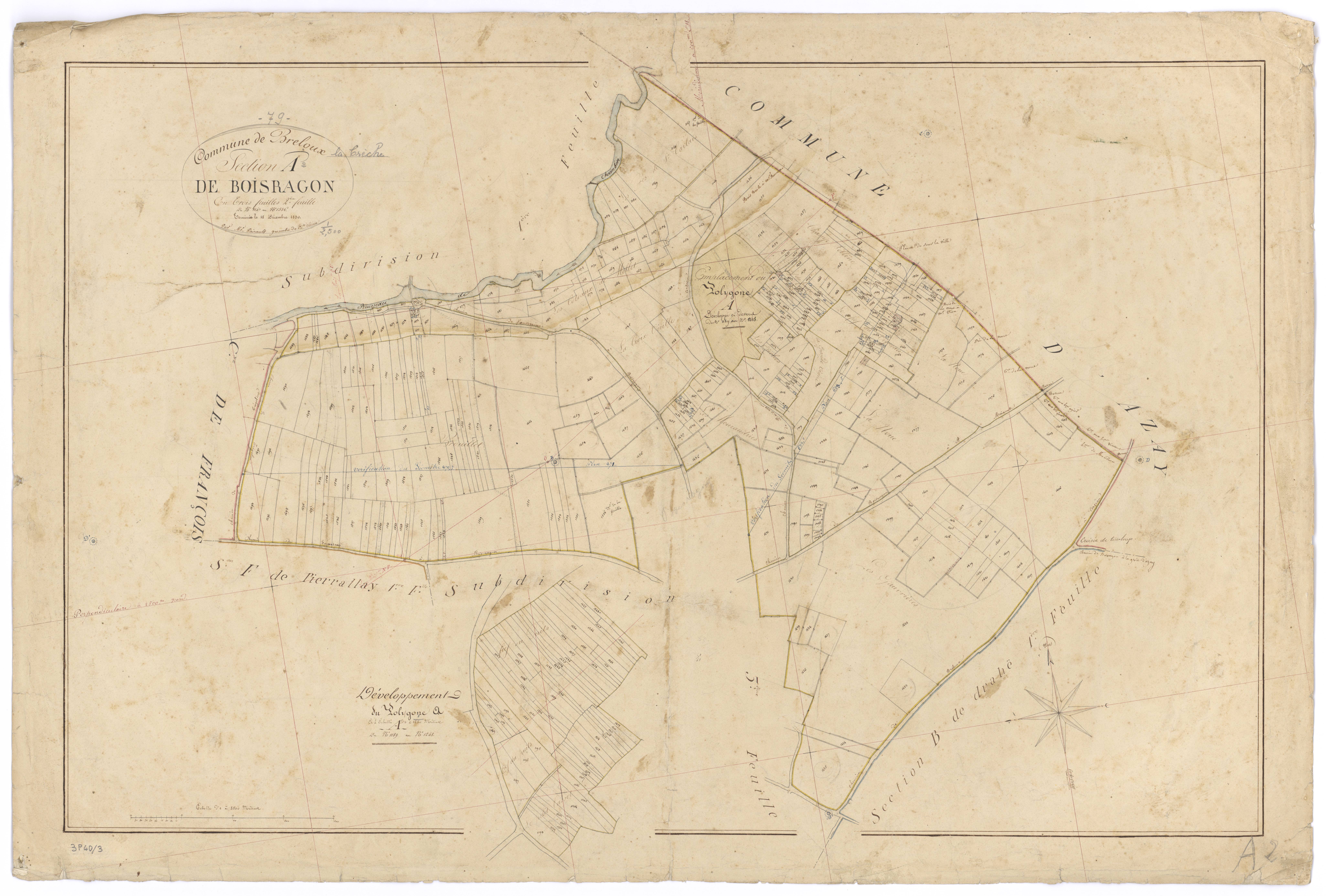 La Crèche - FRAD079_CADASTRE_NAPOLEONIEN Section A2 dite de Boisragon 