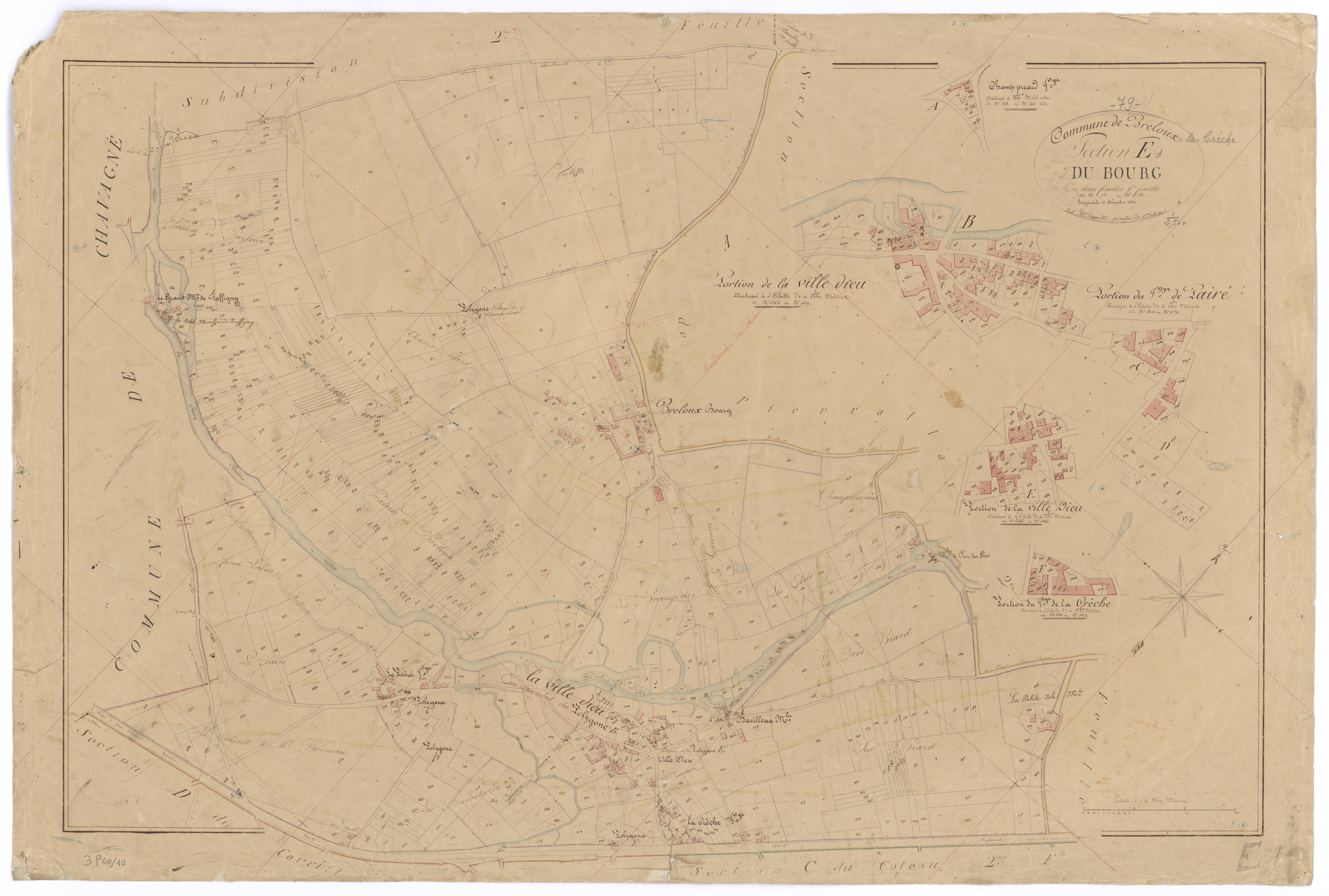 La Crèche - FRAD079_CADASTRE_NAPOLEONIEN Section E1 dite du Bourg 