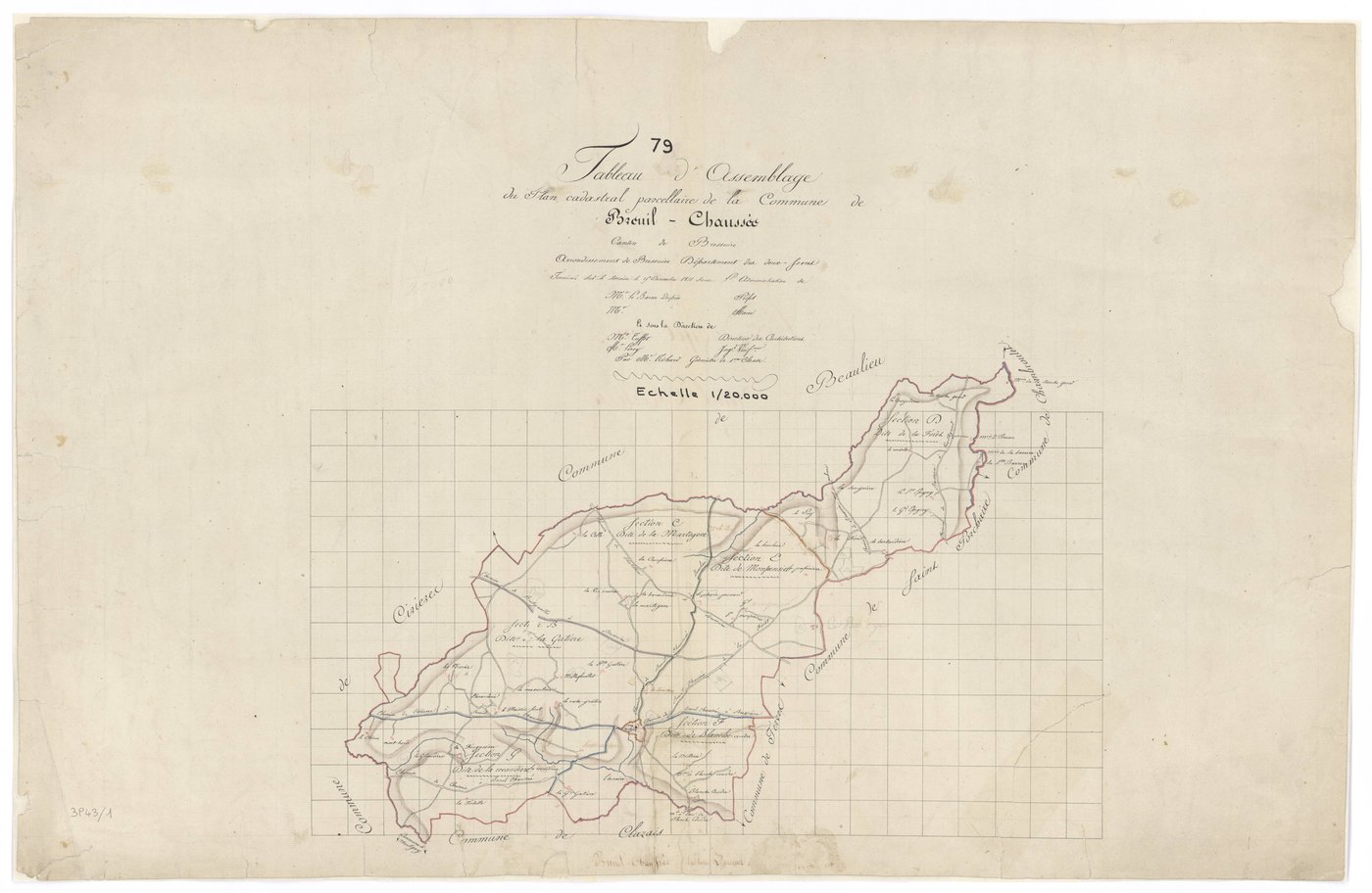 Bressuire - FRAD079_CADASTRE_NAPOLEONIEN Tableau d'assemblage 