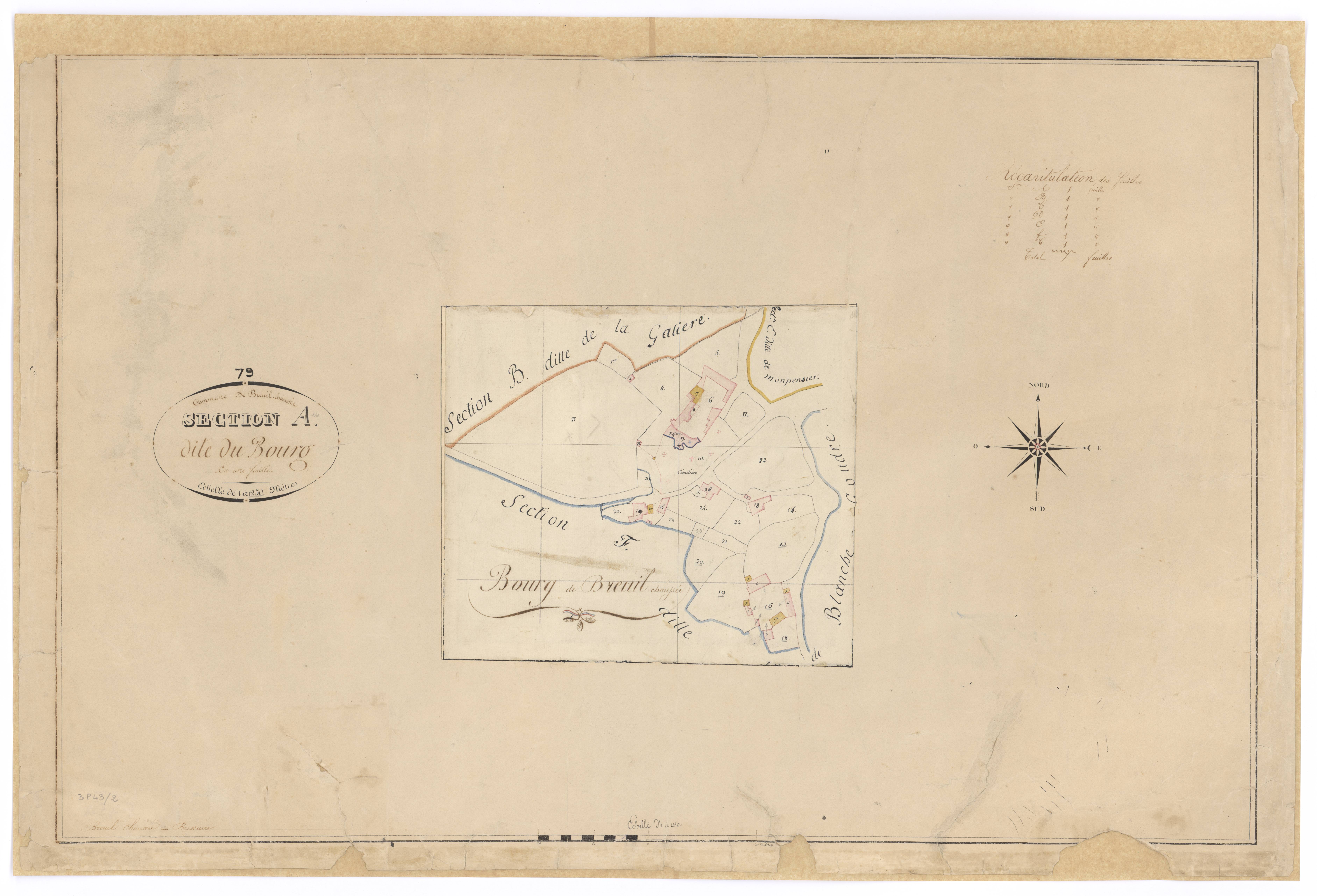 Bressuire - FRAD079_CADASTRE_NAPOLEONIEN Section A dite du Bourg 