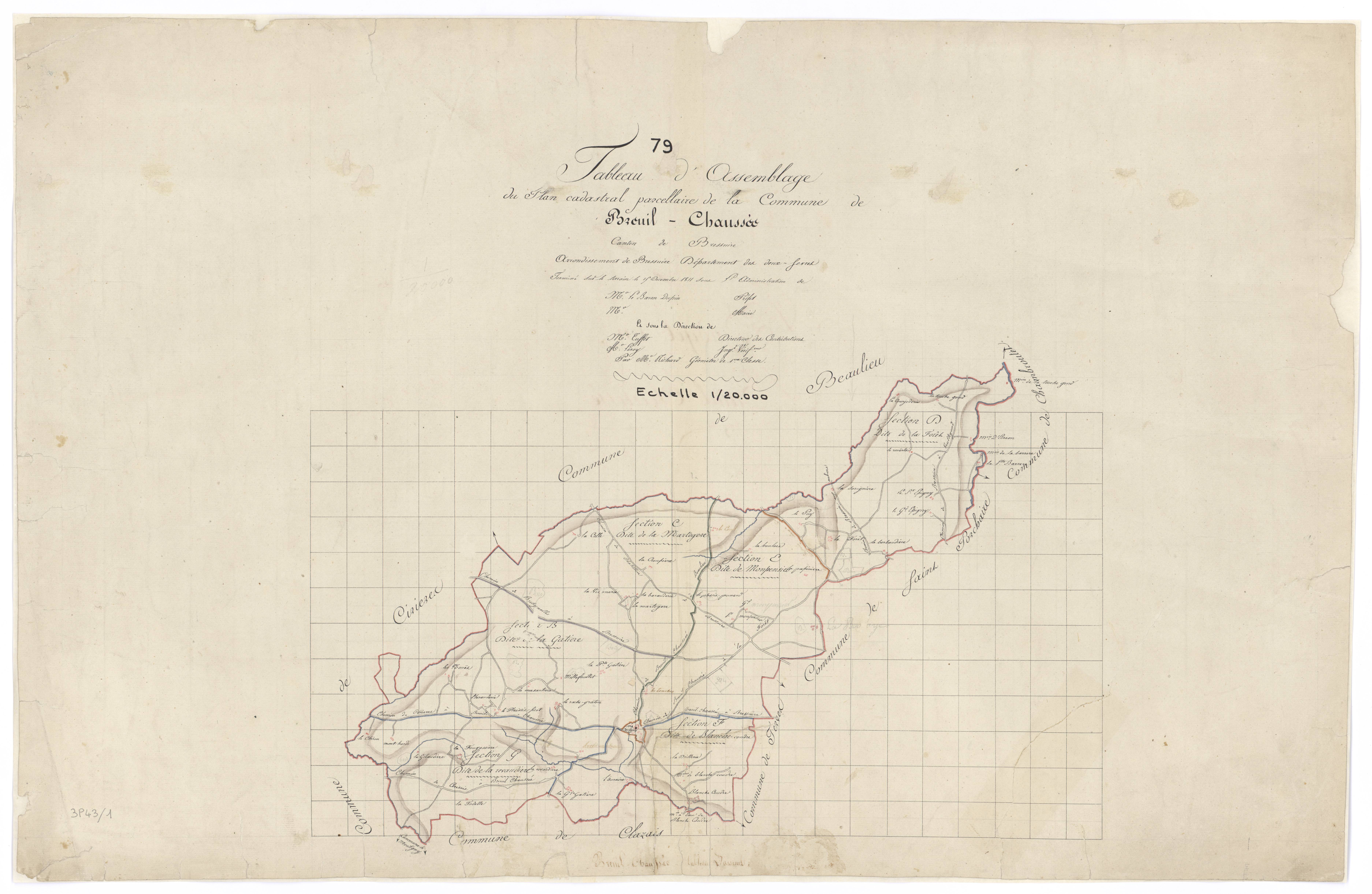 Bressuire - FRAD079_CADASTRE_NAPOLEONIEN Tableau d'assemblage 