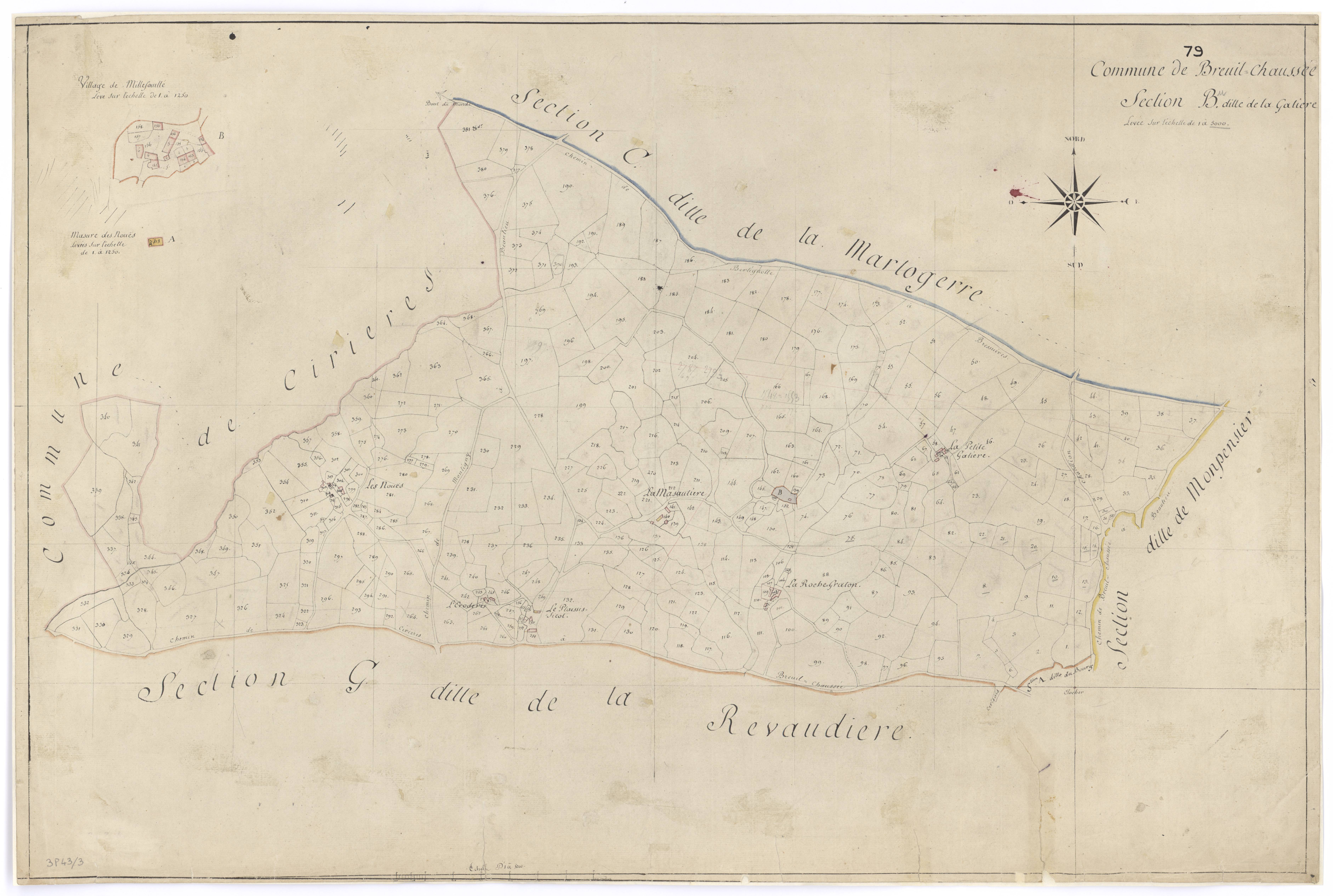 Bressuire - FRAD079_CADASTRE_NAPOLEONIEN Section B dite de la Gatière 