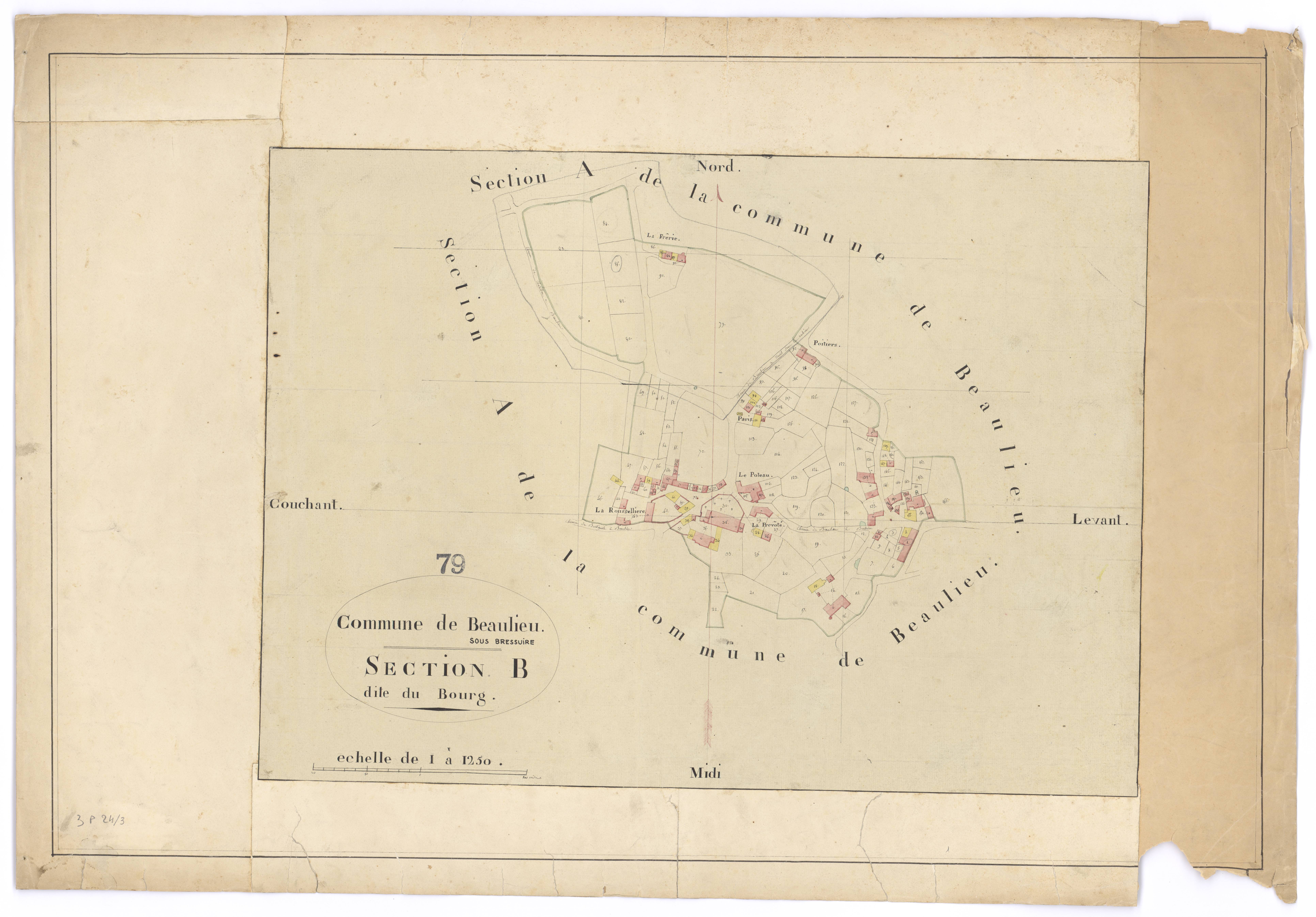 Bressuire - FRAD079_CADASTRE_NAPOLEONIEN Section B dite du Bourg 