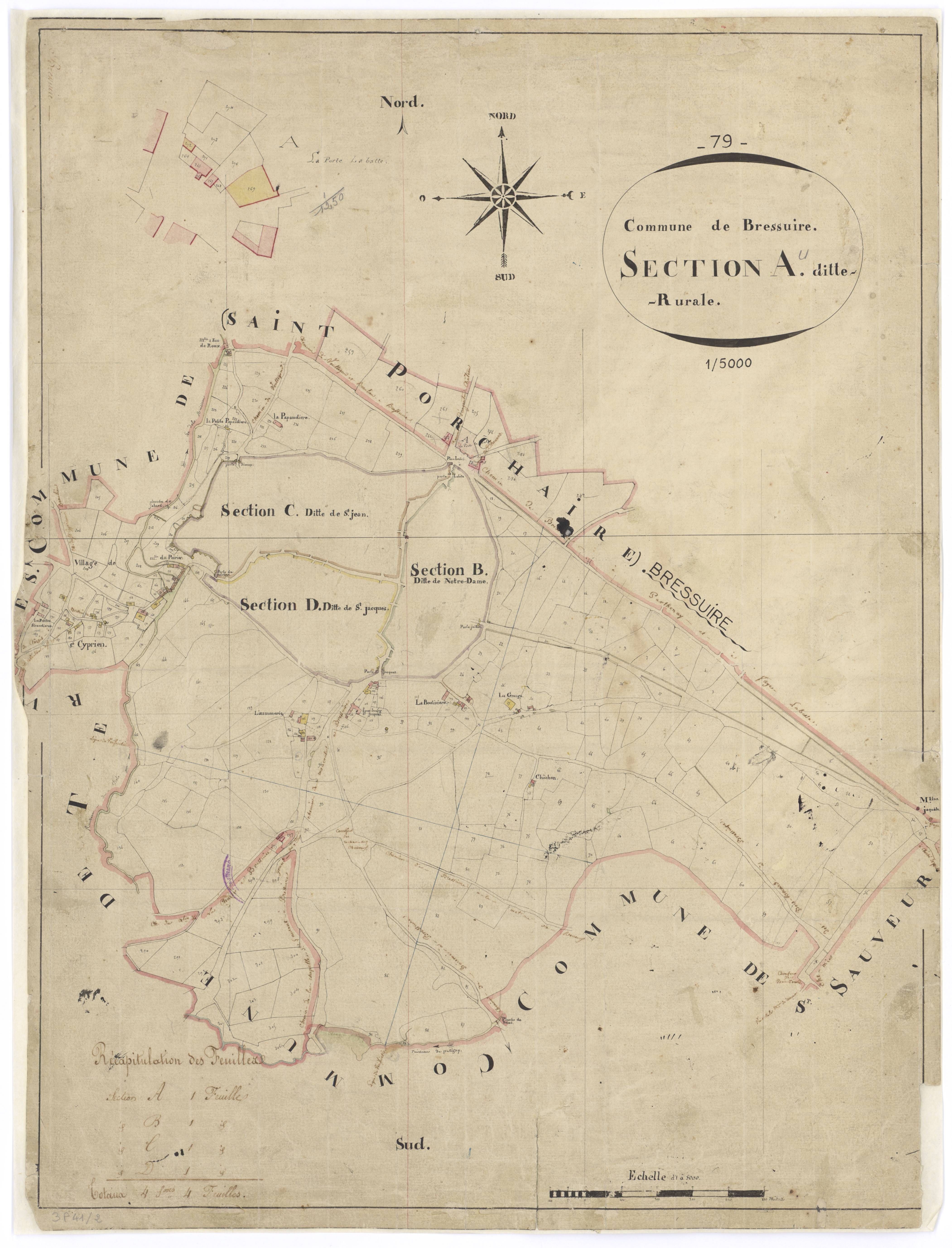 Bressuire - FRAD079_CADASTRE_NAPOLEONIEN Section A Rurale 