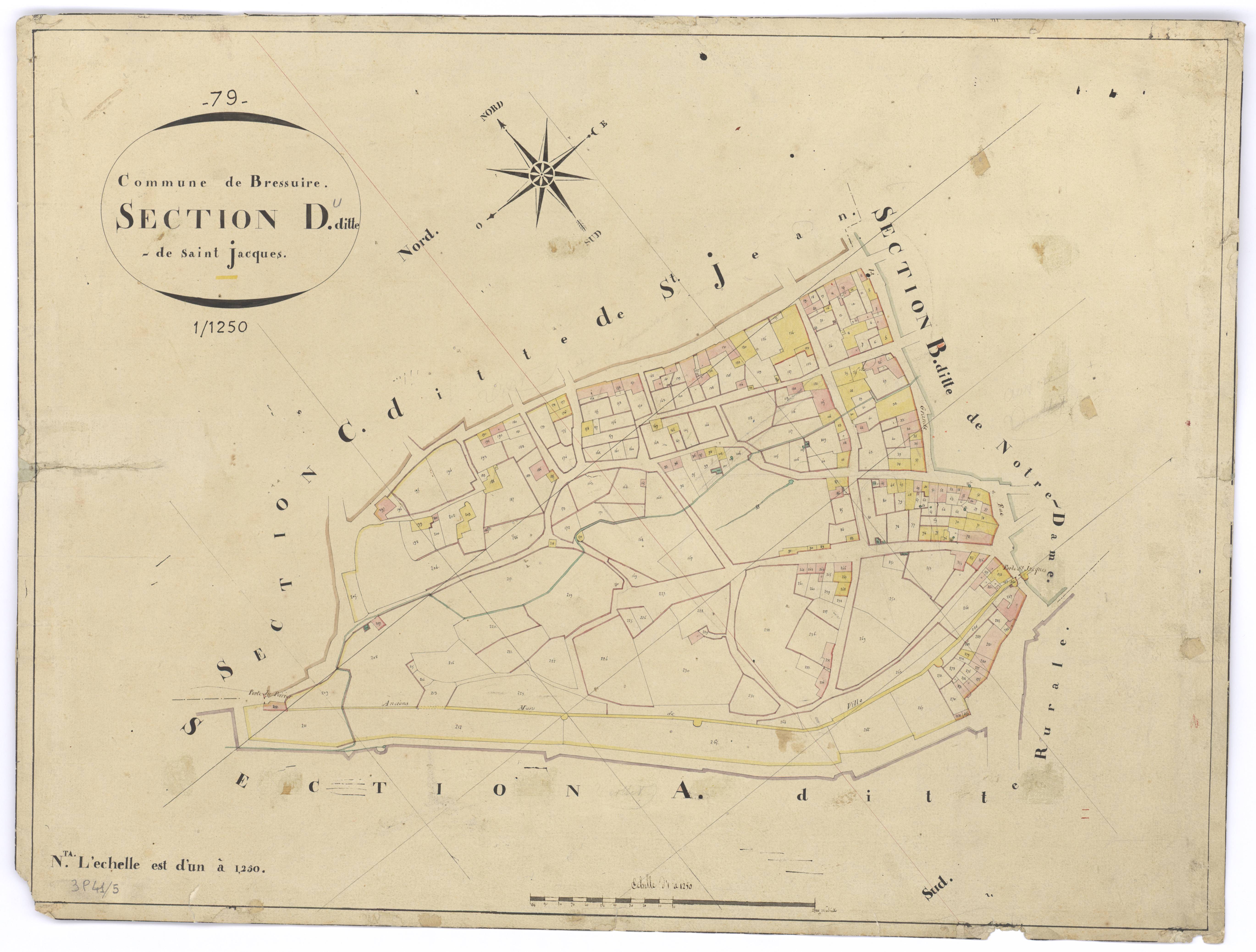 Bressuire - FRAD079_CADASTRE_NAPOLEONIEN Section D dite de Saint-Jacques 