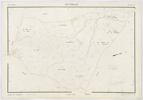 Bretignolles - FRAD079_CADASTRE_RECENT Section AD 