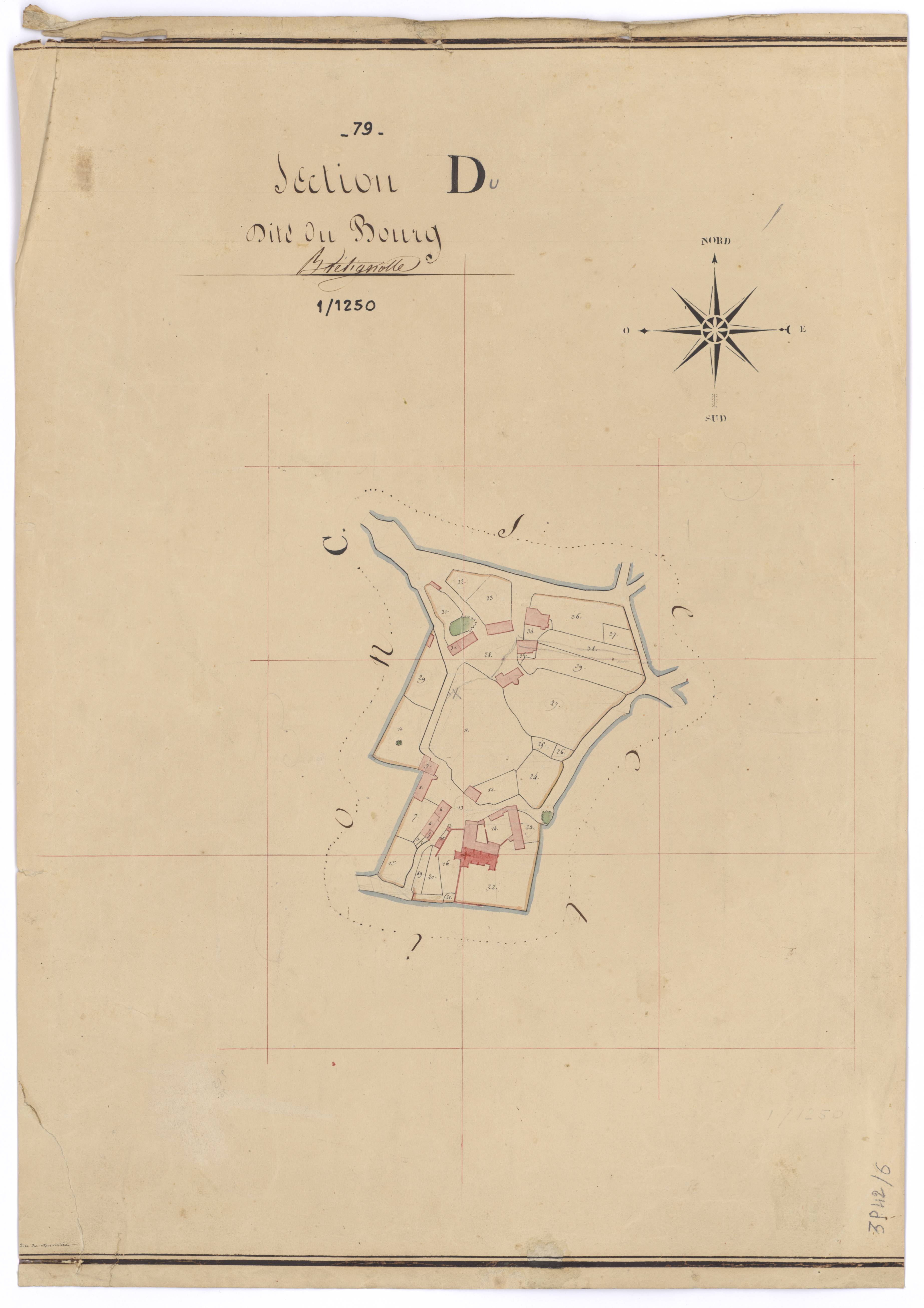 Bretignolles - FRAD079_CADASTRE_NAPOLEONIEN Section D dite du Bourg 