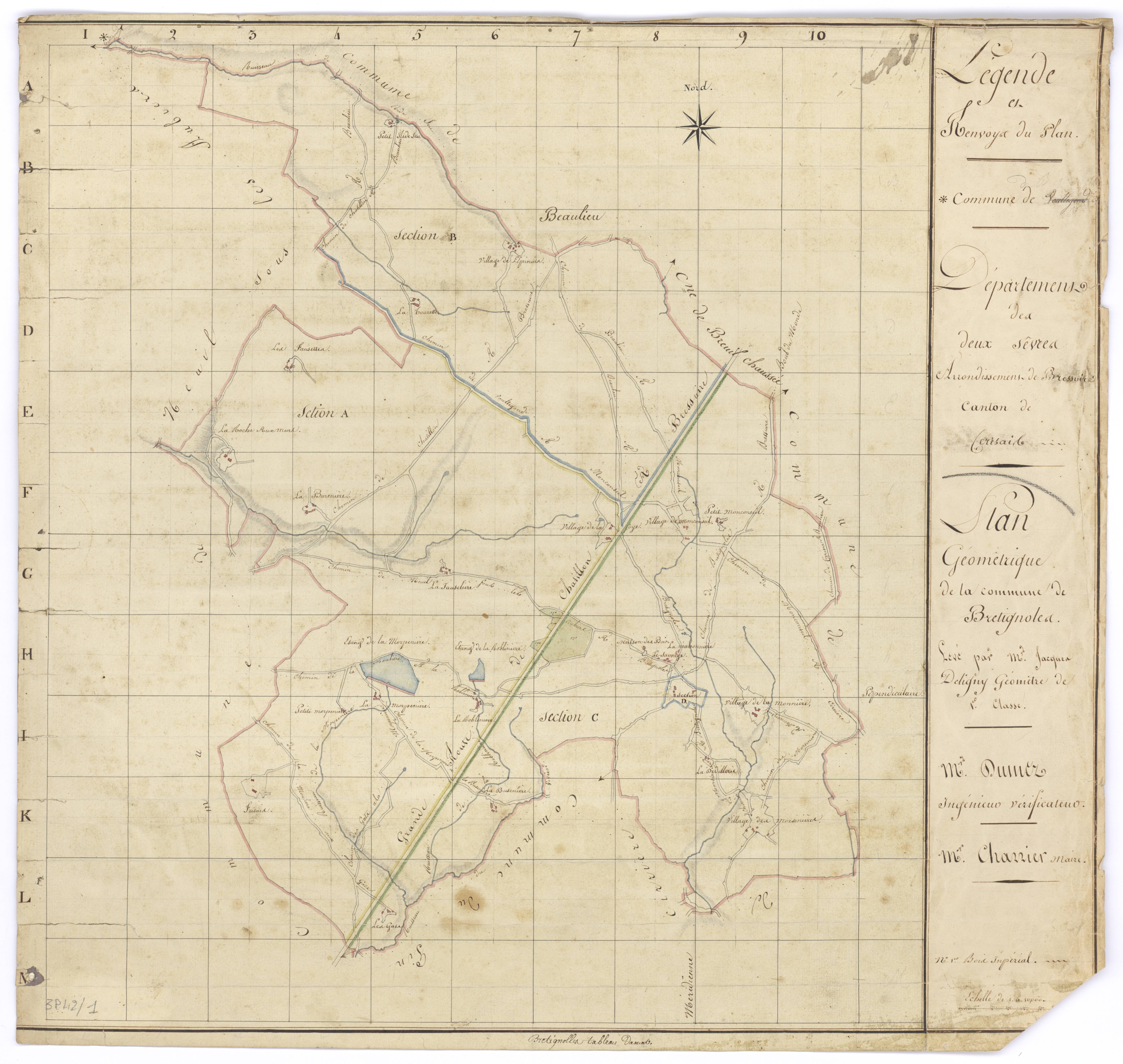 Bretignolles - FRAD079_CADASTRE_NAPOLEONIEN Plan géométrique 