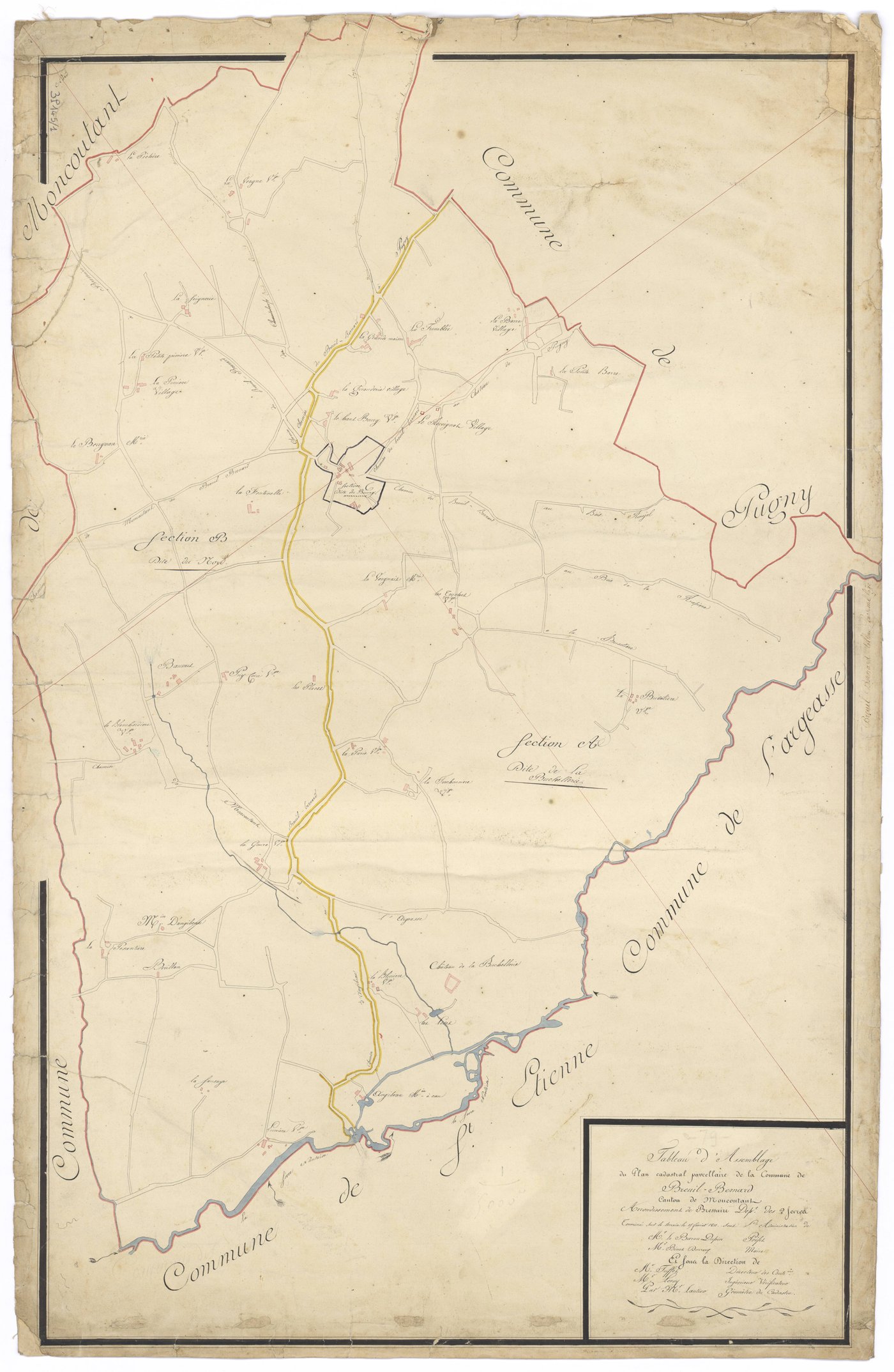 Le Breuil-Bernard - FRAD079_CADASTRE_NAPOLEONIEN Tableau d'assemblage 