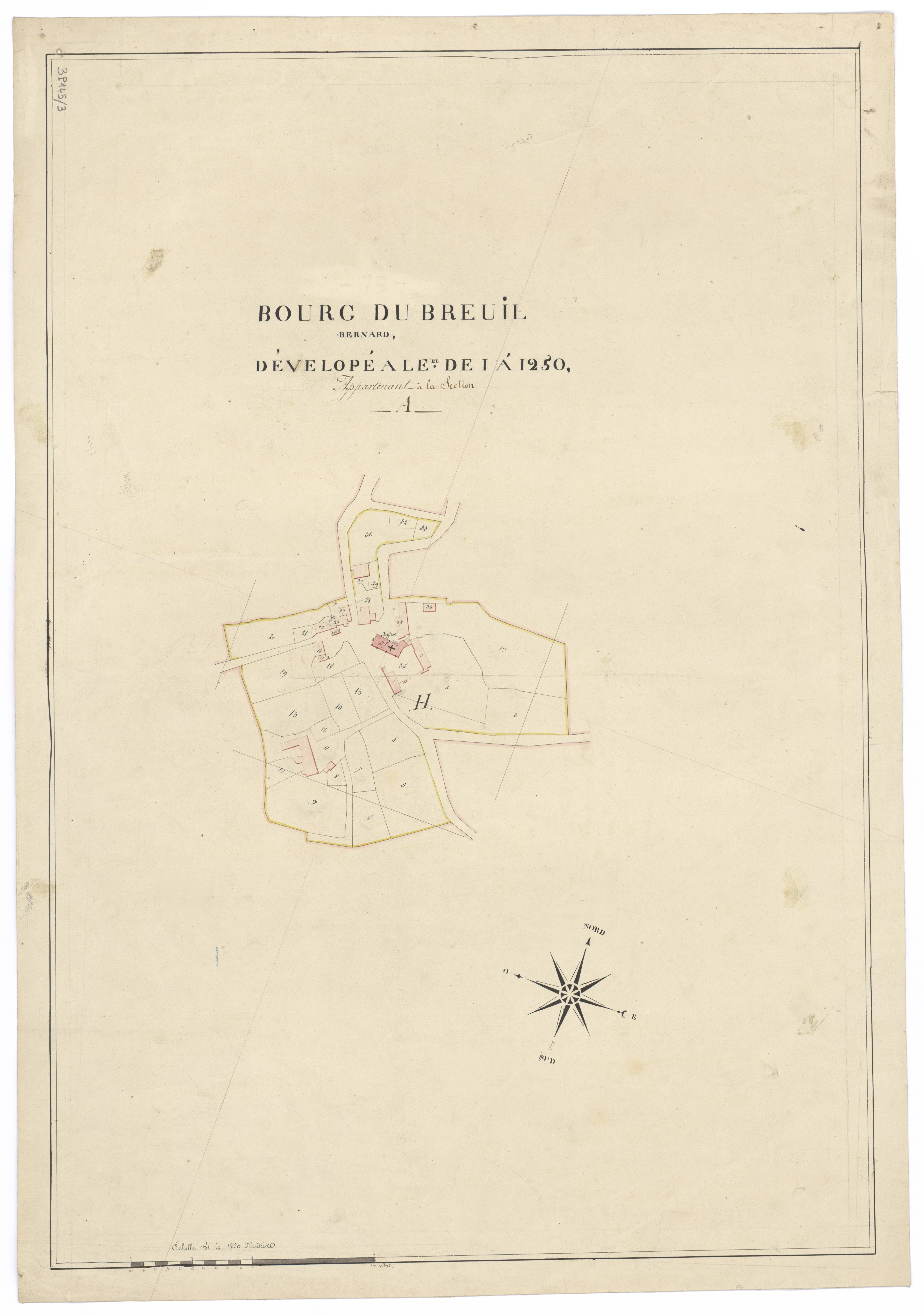 Le Breuil-Bernard - FRAD079_CADASTRE_NAPOLEONIEN Développement de la section A 