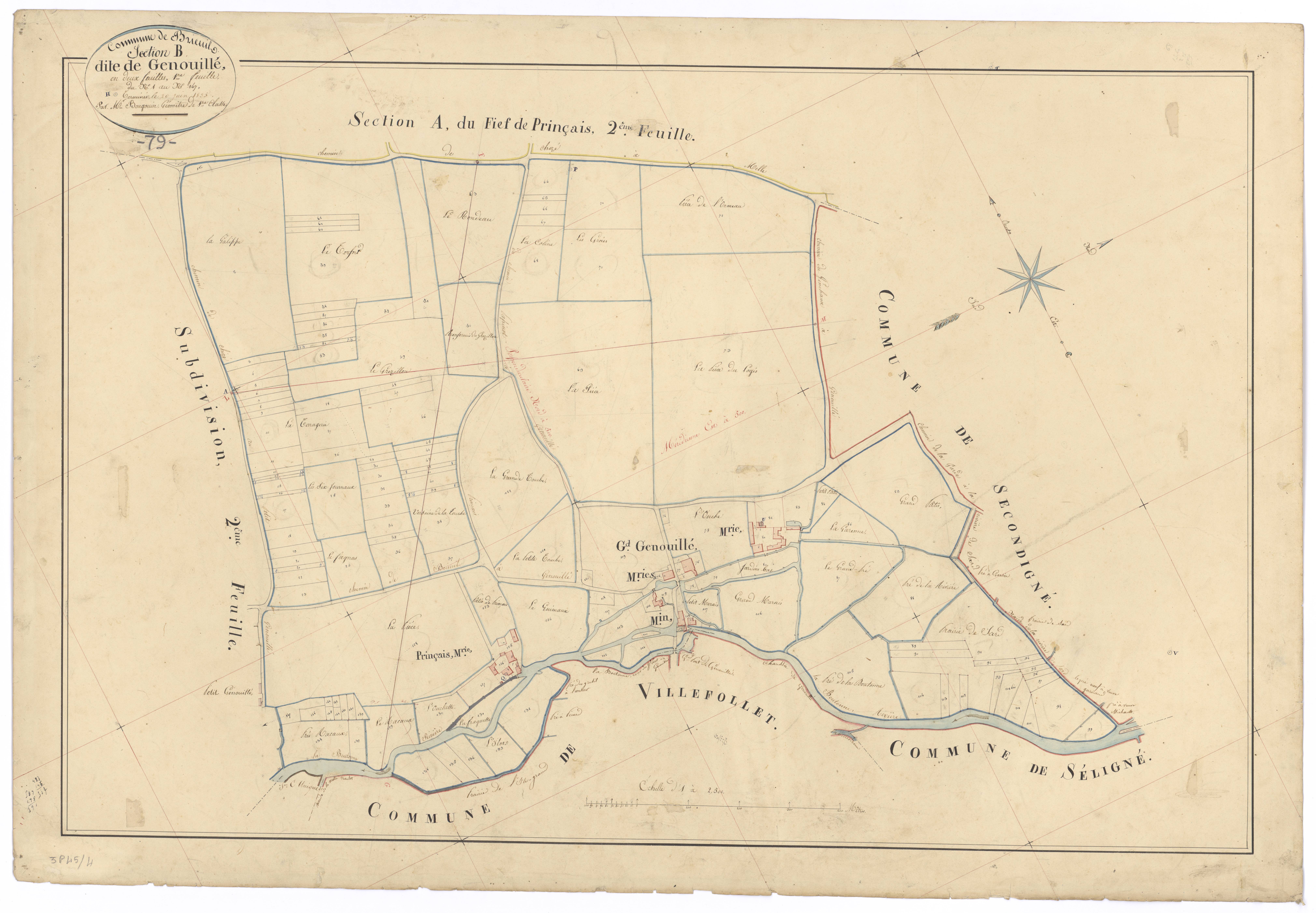 Brie - FRAD079_CADASTRE_NAPOLEONIEN Section B1 dite de Genouillé 