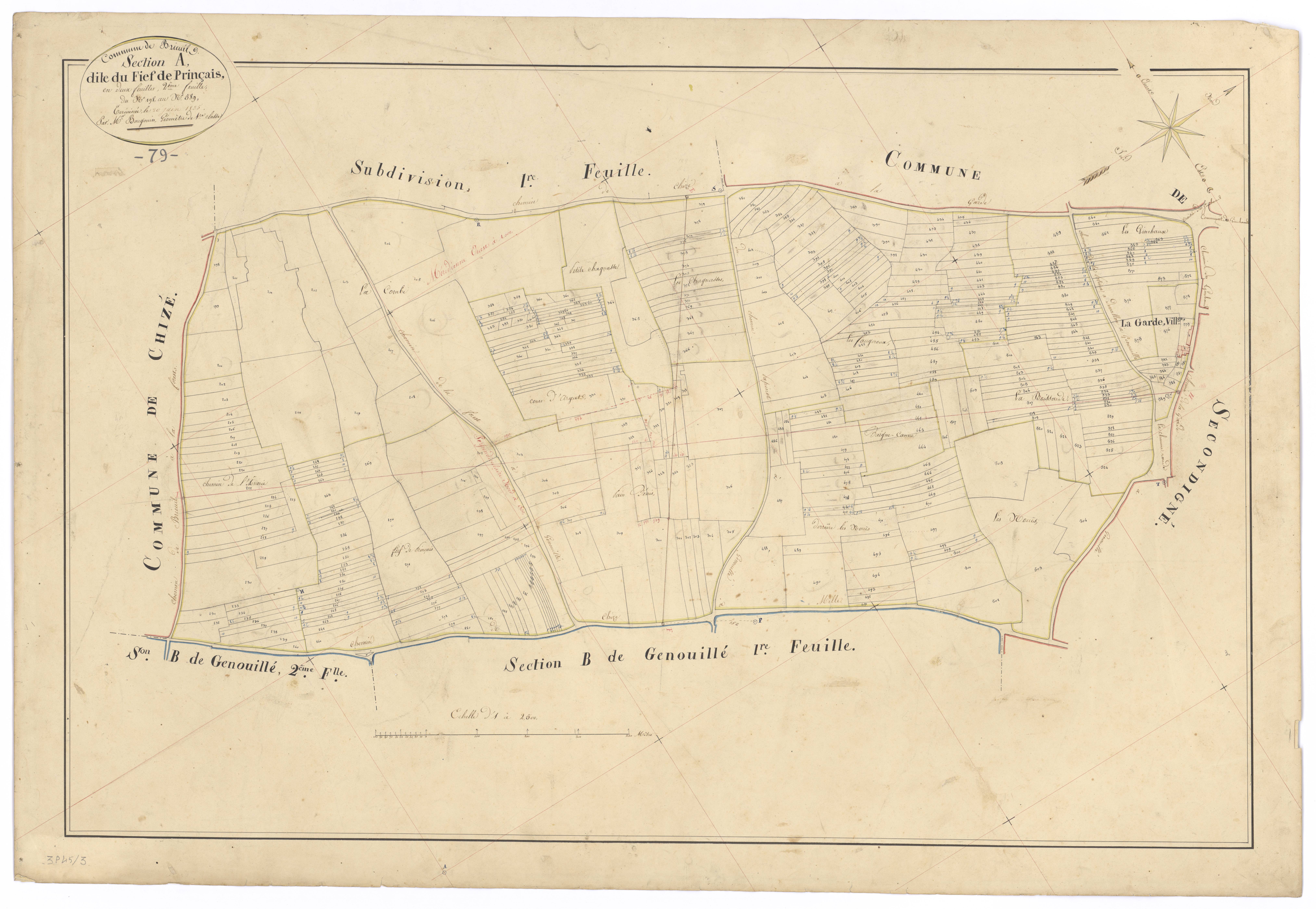 Brie - FRAD079_CADASTRE_NAPOLEONIEN Section A2 dite du Fief de Prinçais 