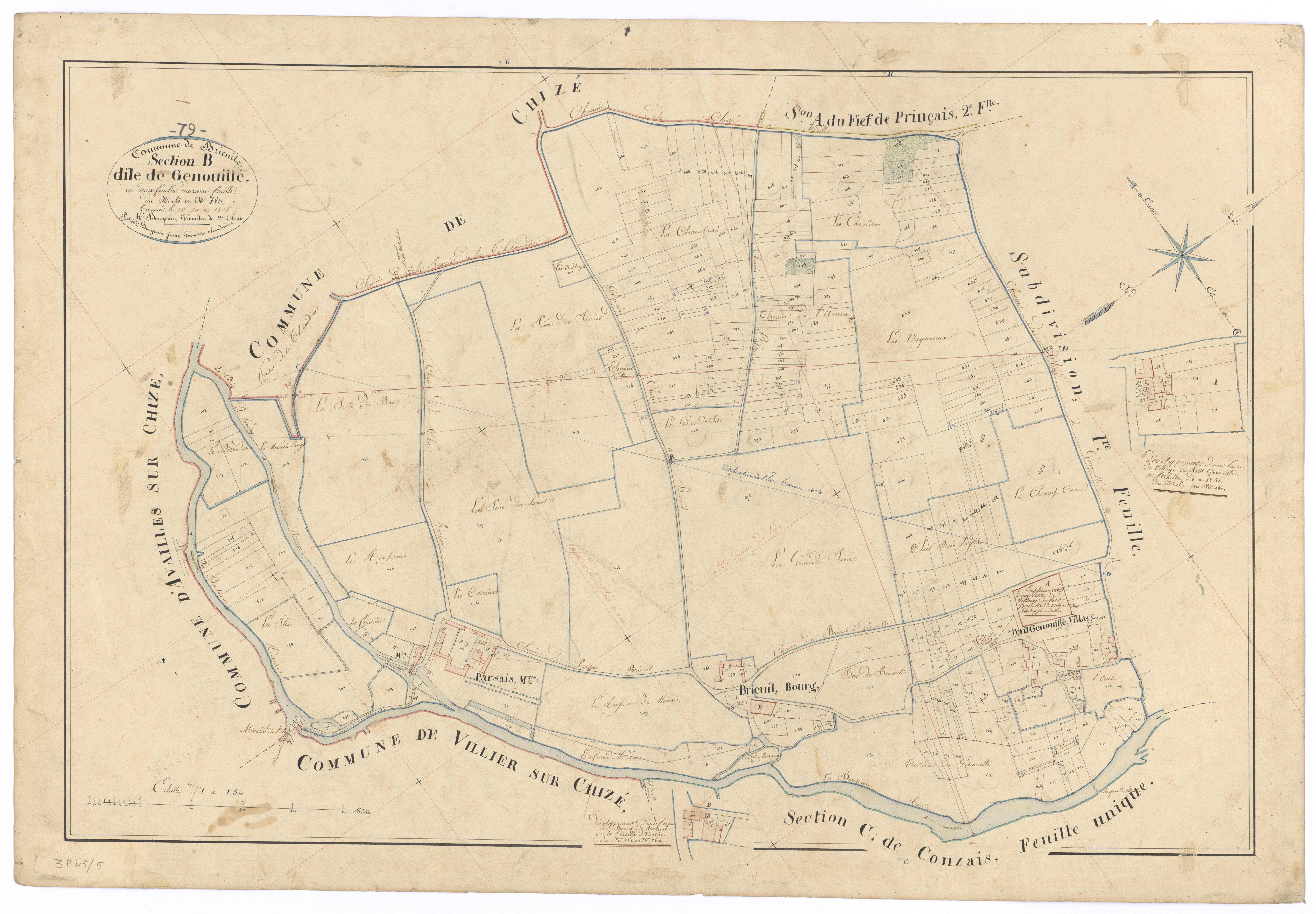 Brie - FRAD079_CADASTRE_NAPOLEONIEN Section B2 dite de Genouillé 