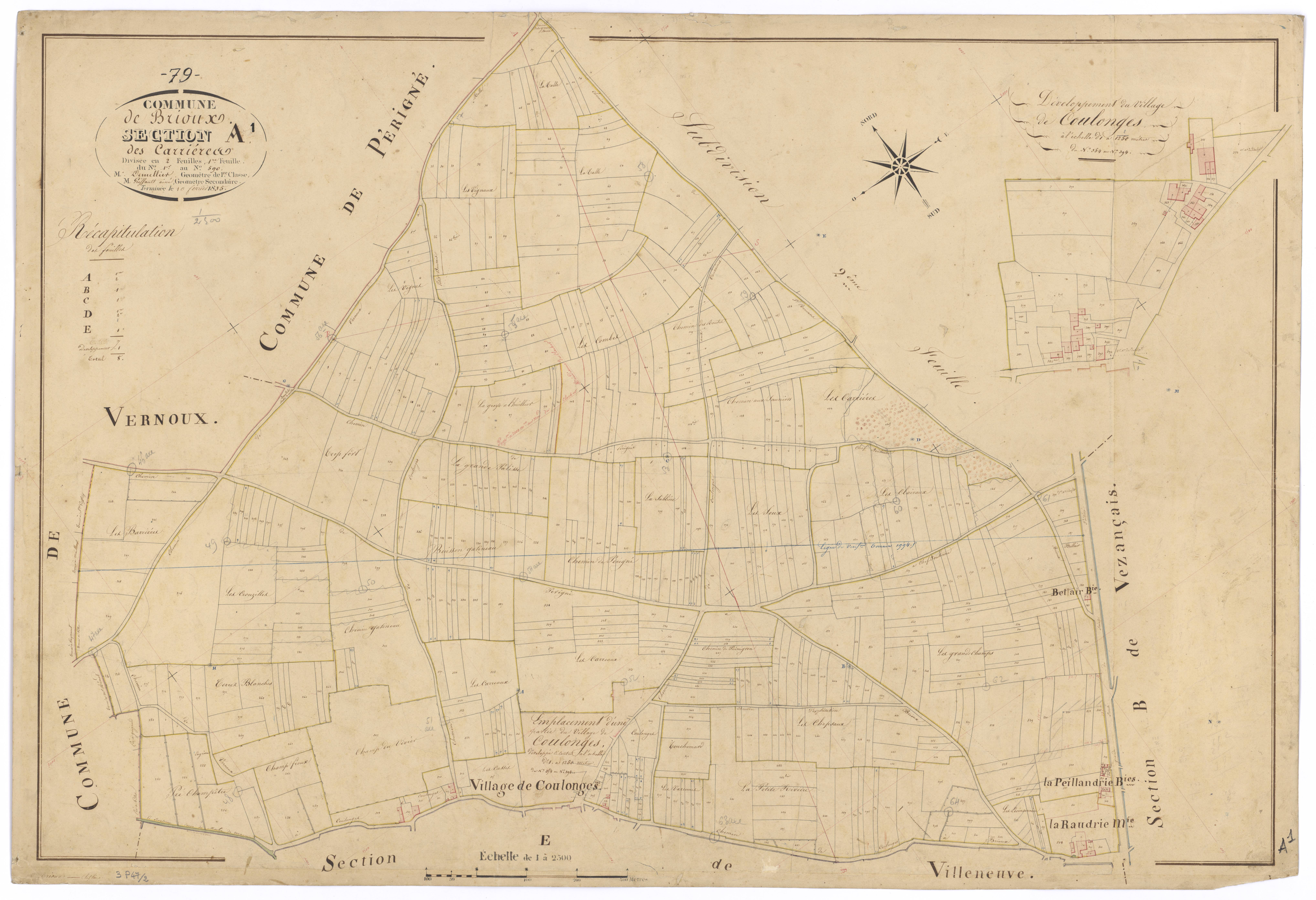 Brioux-sur-Boutonne - FRAD079_CADASTRE_NAPOLEONIEN Section A1 dite des Carrières 