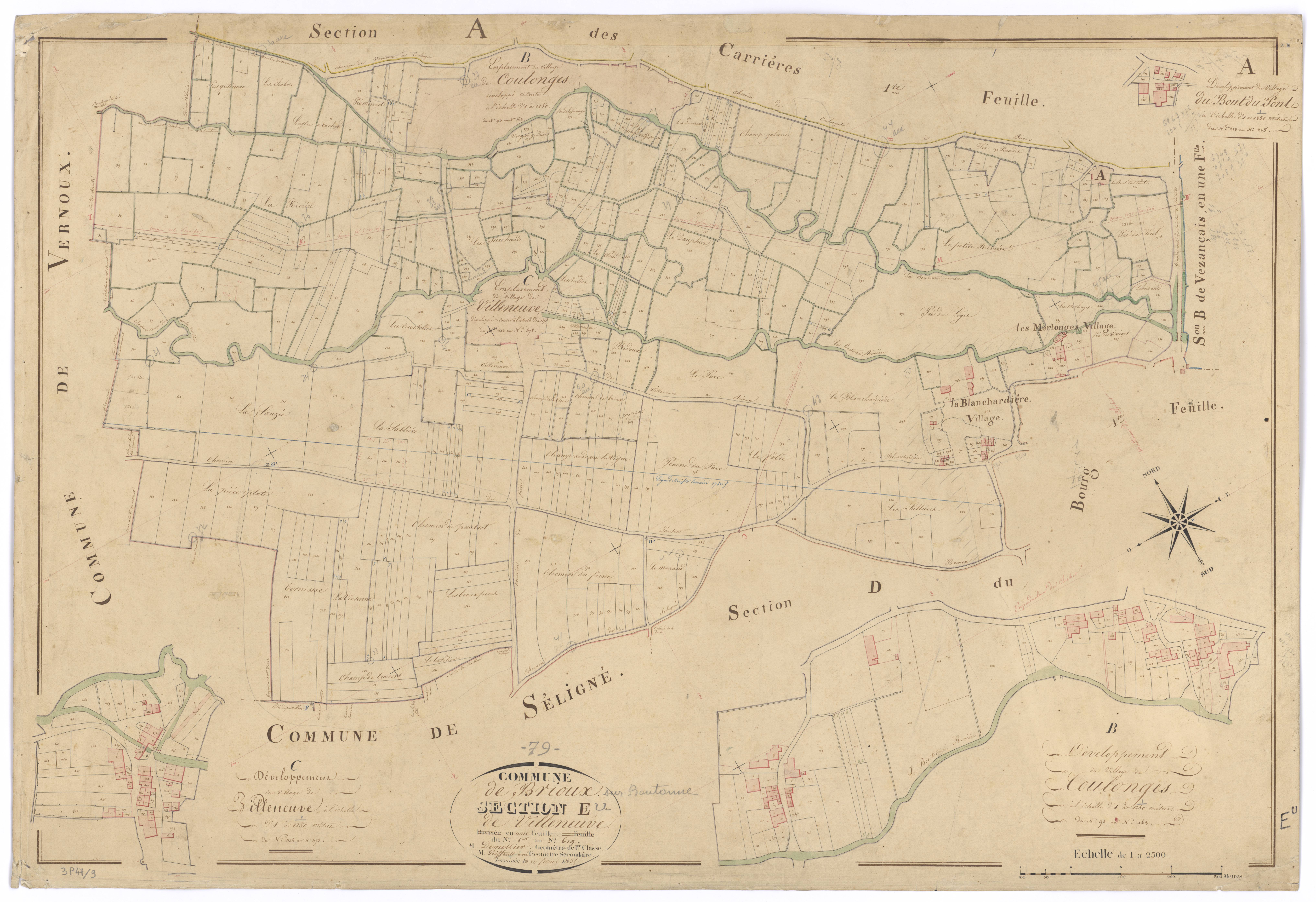 Brioux-sur-Boutonne - FRAD079_CADASTRE_NAPOLEONIEN Section E dite de Villeneuve 