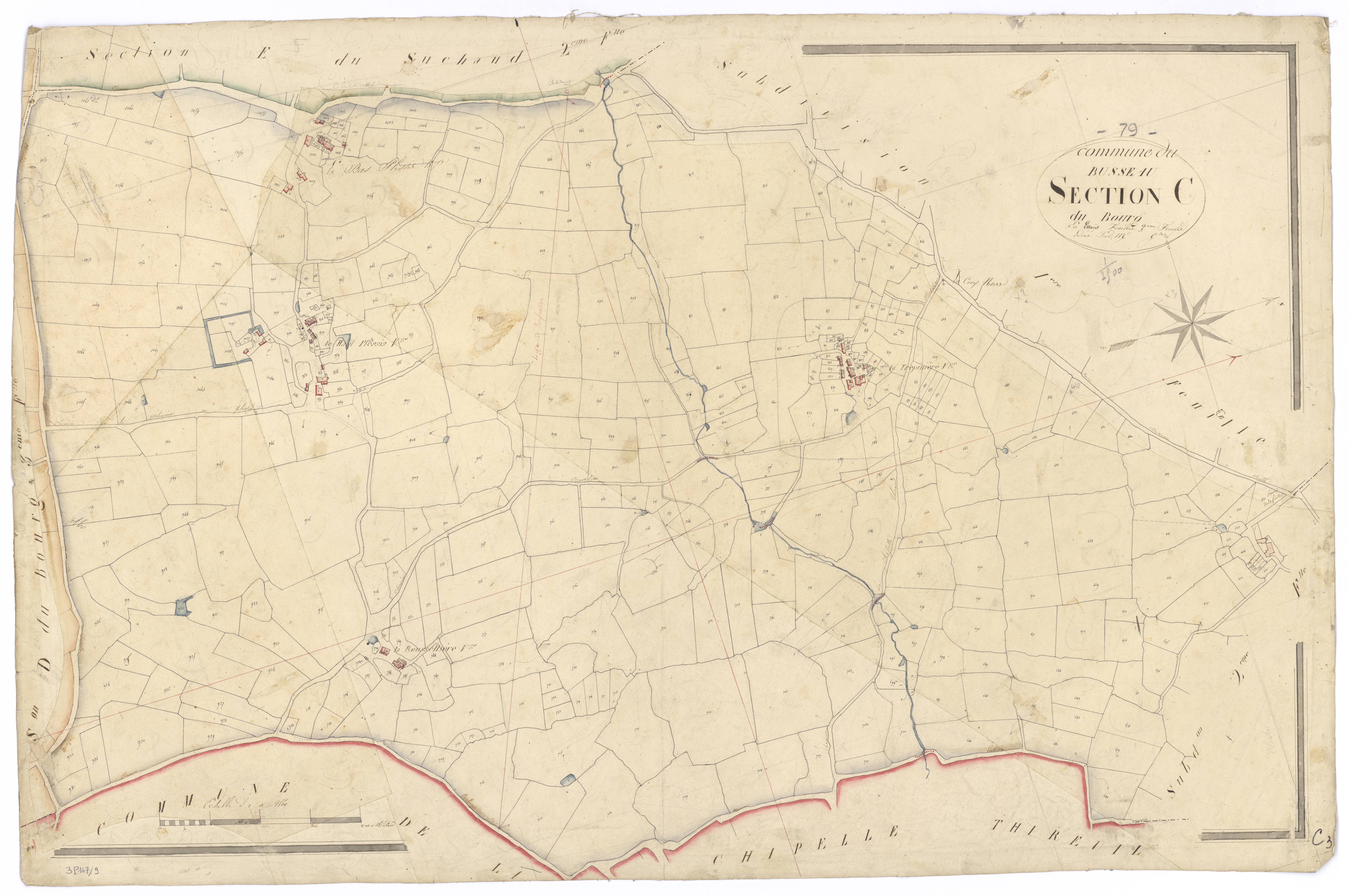 Le Busseau - FRAD079_CADASTRE_NAPOLEONIEN Section C3 dite du Bourg 