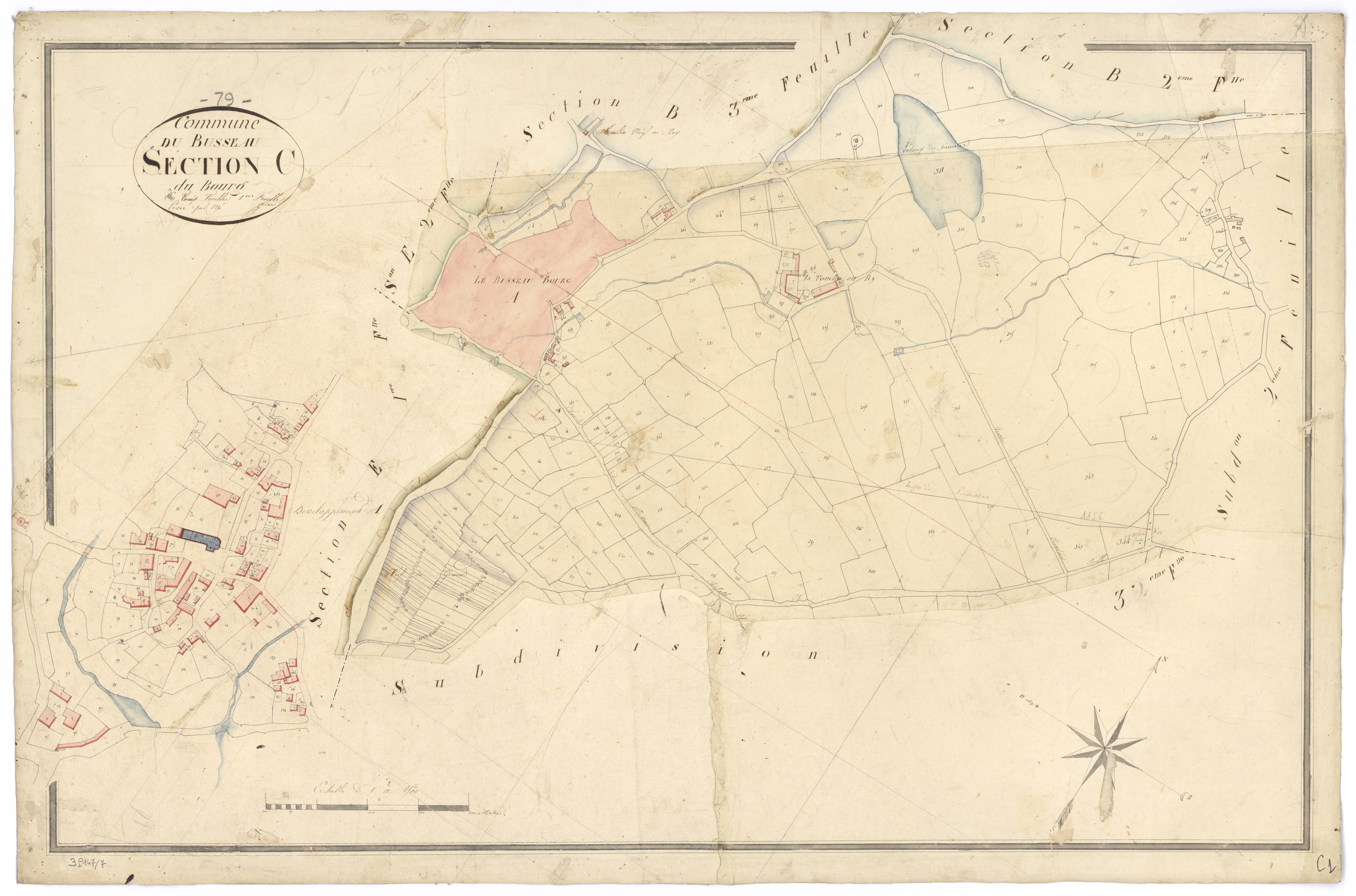 Le Busseau - FRAD079_CADASTRE_NAPOLEONIEN Section C1 dite du Bourg 