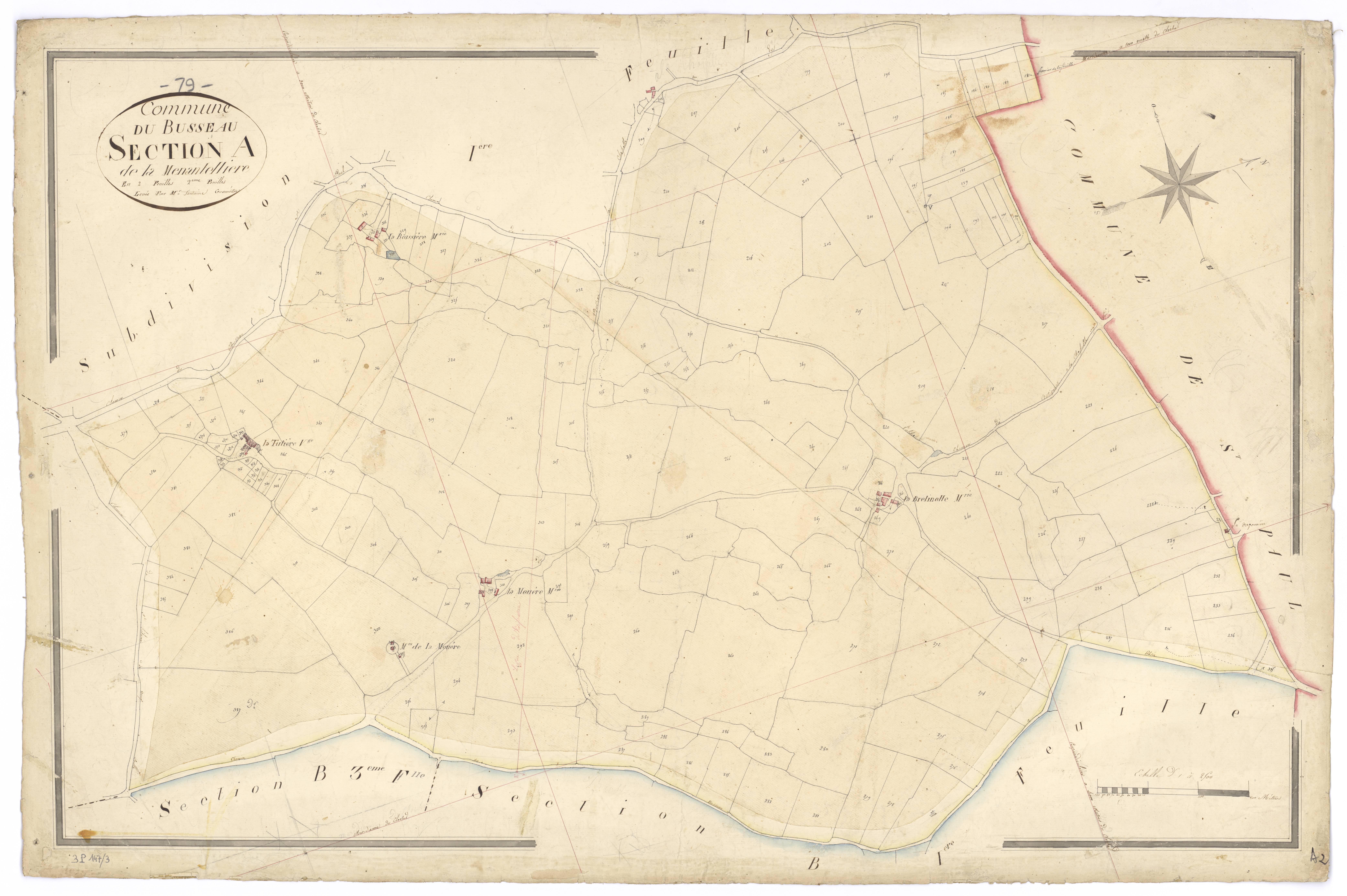 Le Busseau - FRAD079_CADASTRE_NAPOLEONIEN Section A2 dite de La Menantelière 