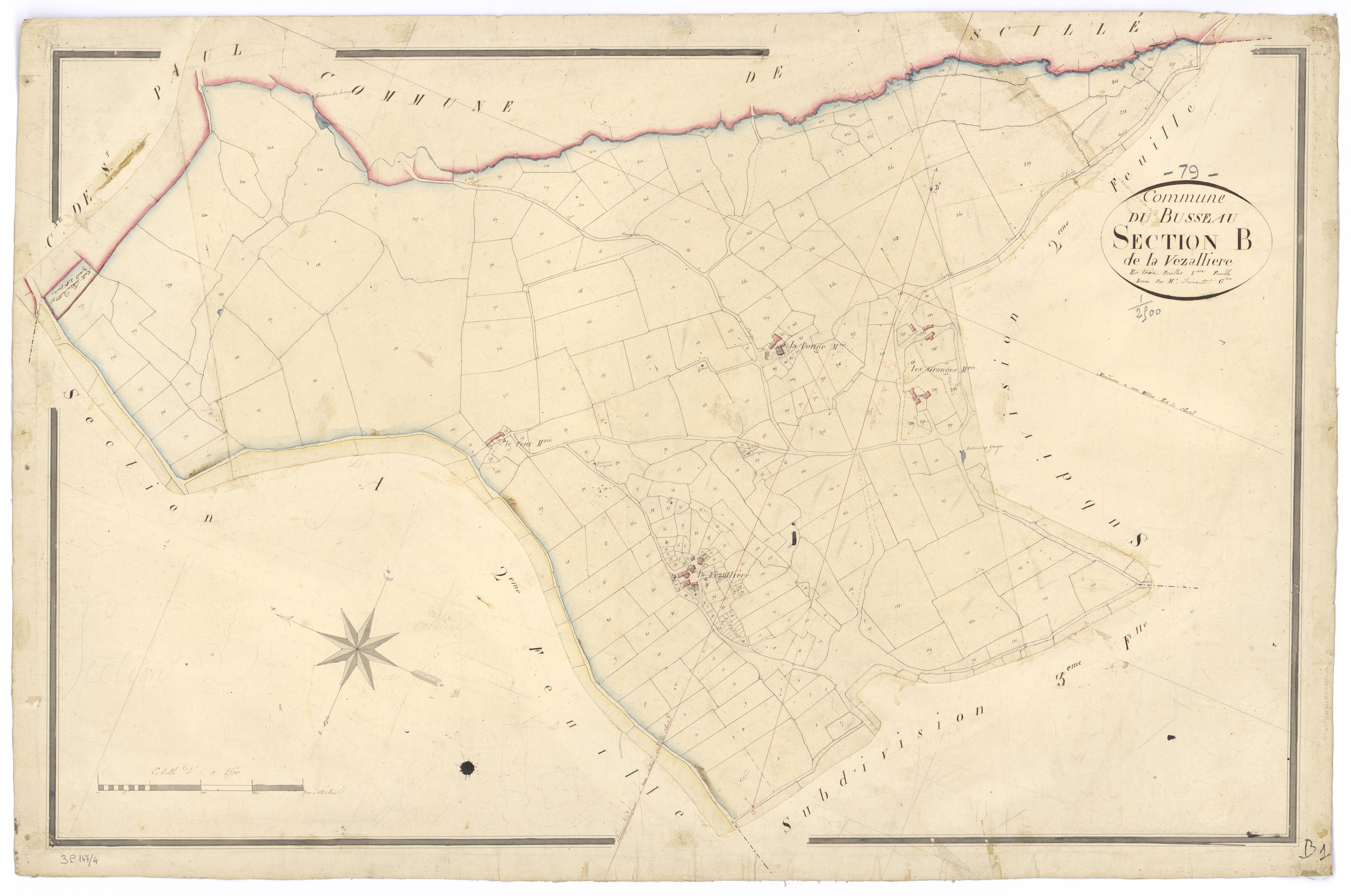 Le Busseau - FRAD079_CADASTRE_NAPOLEONIEN Section B1 dite de la Vezalliere 
