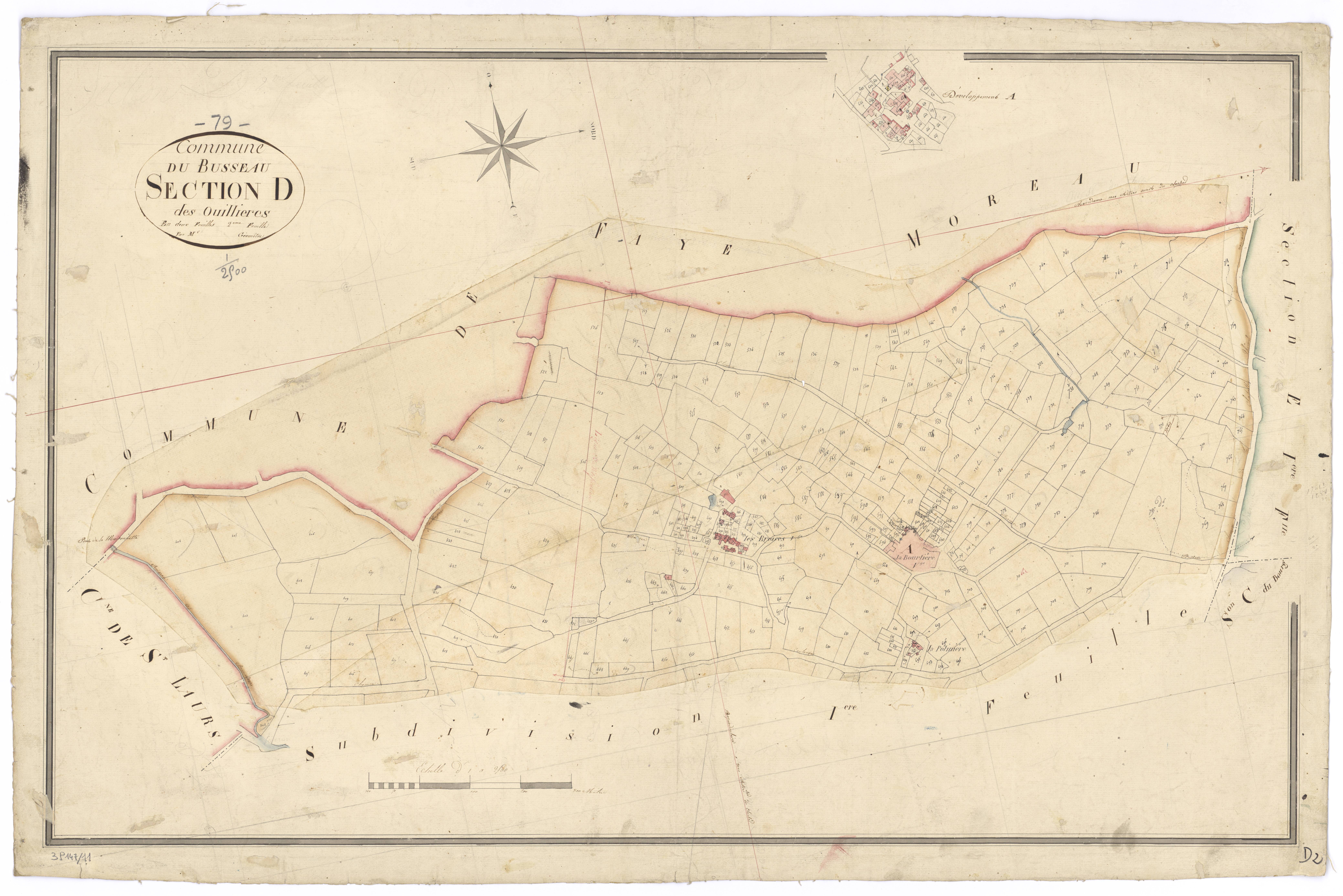 Le Busseau - FRAD079_CADASTRE_NAPOLEONIEN Section D2 dite des Ouillières 
