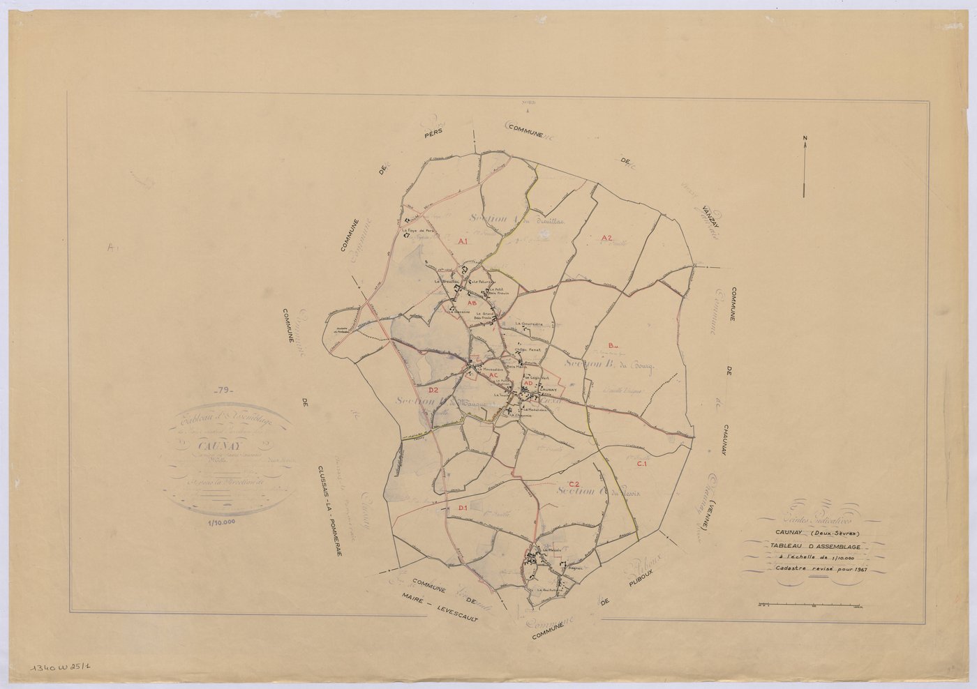 Caunay - FRAD079_CADASTRE_RECENT Tableau d'assemblage 