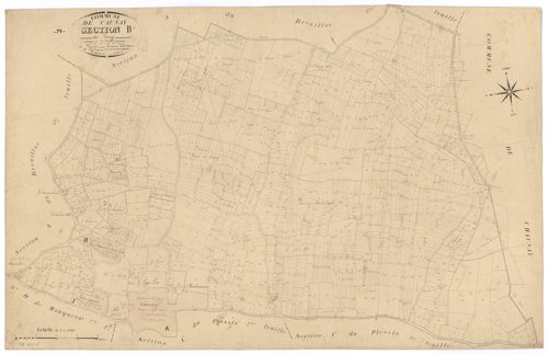 Caunay - FRAD079_CADASTRE_NAPOLEONIEN Section B dite du Bourg 