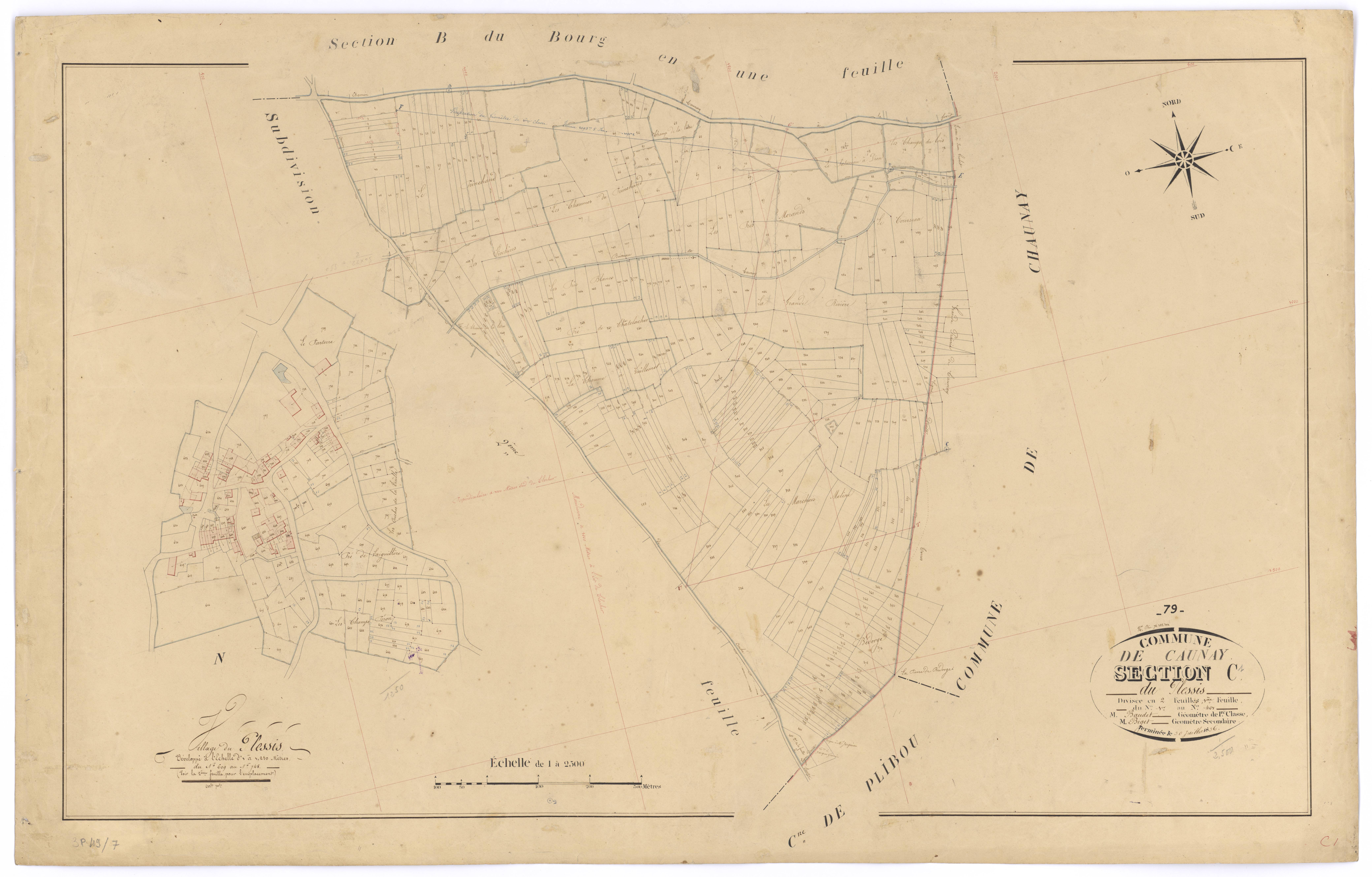 Caunay - FRAD079_CADASTRE_NAPOLEONIEN Section C1 dite du Plessis 