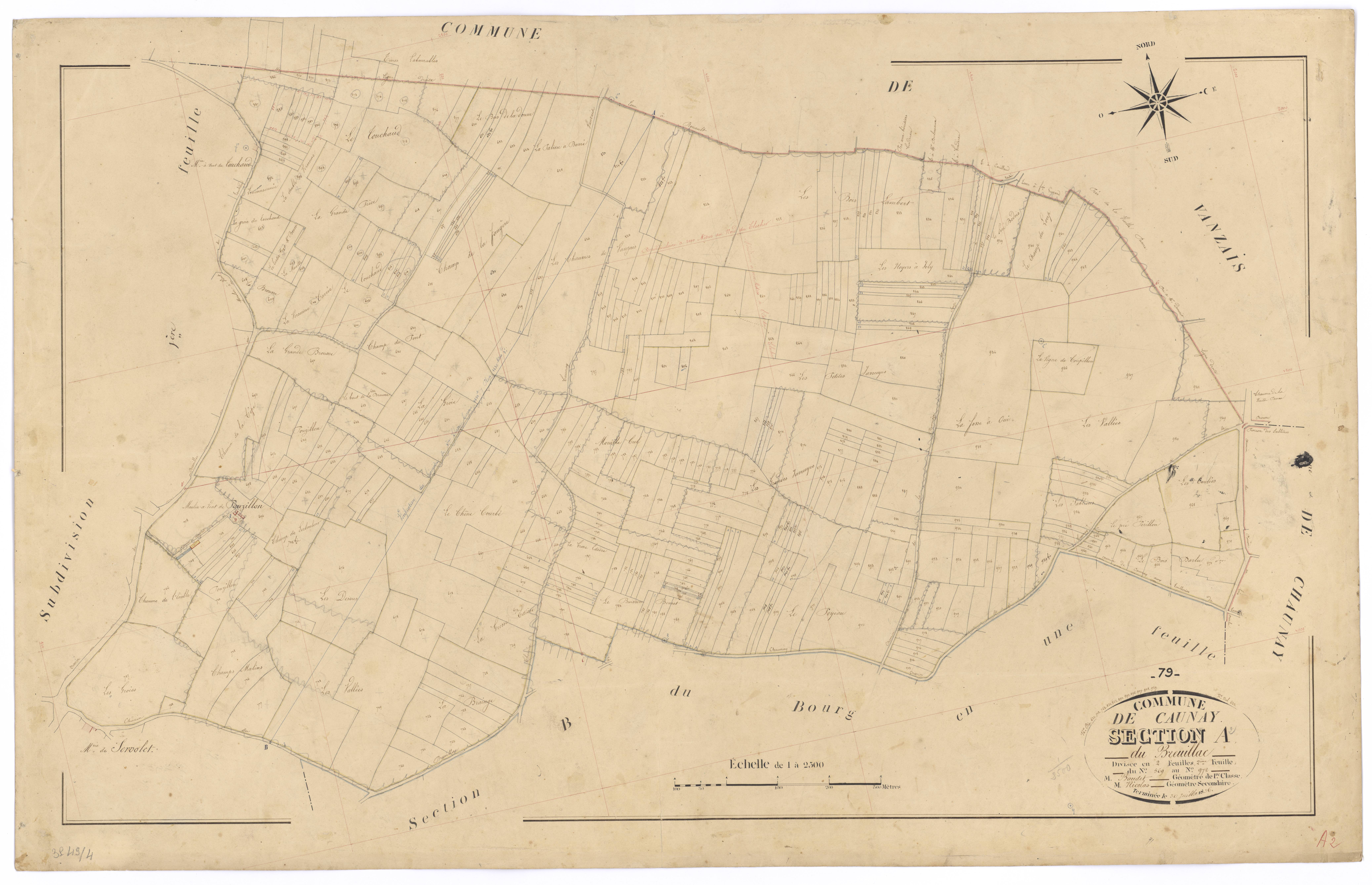 Caunay - FRAD079_CADASTRE_NAPOLEONIEN Section A2 dite du Breuillac 