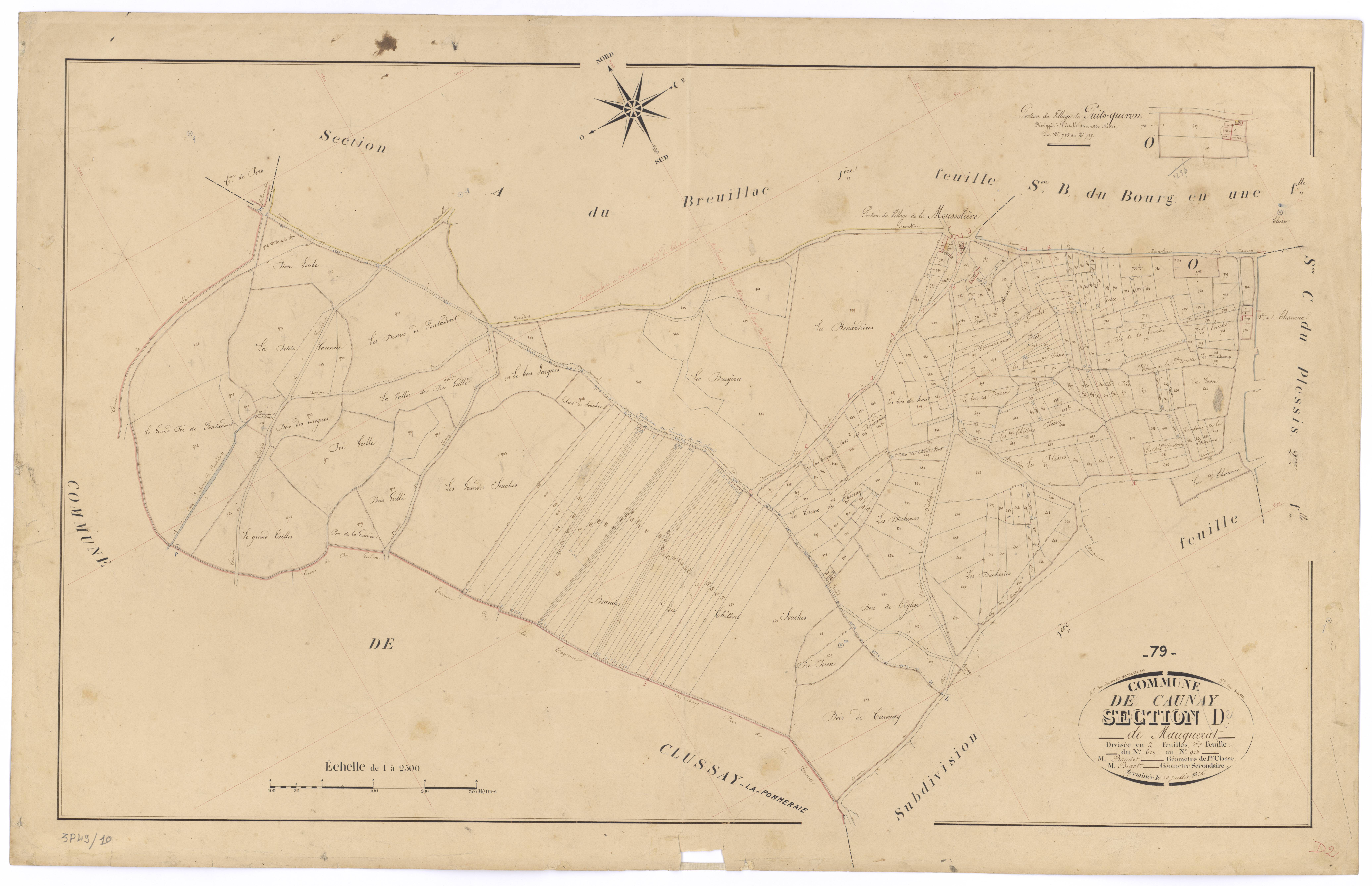 Caunay - FRAD079_CADASTRE_NAPOLEONIEN Section D2 dite de Mauquerat 