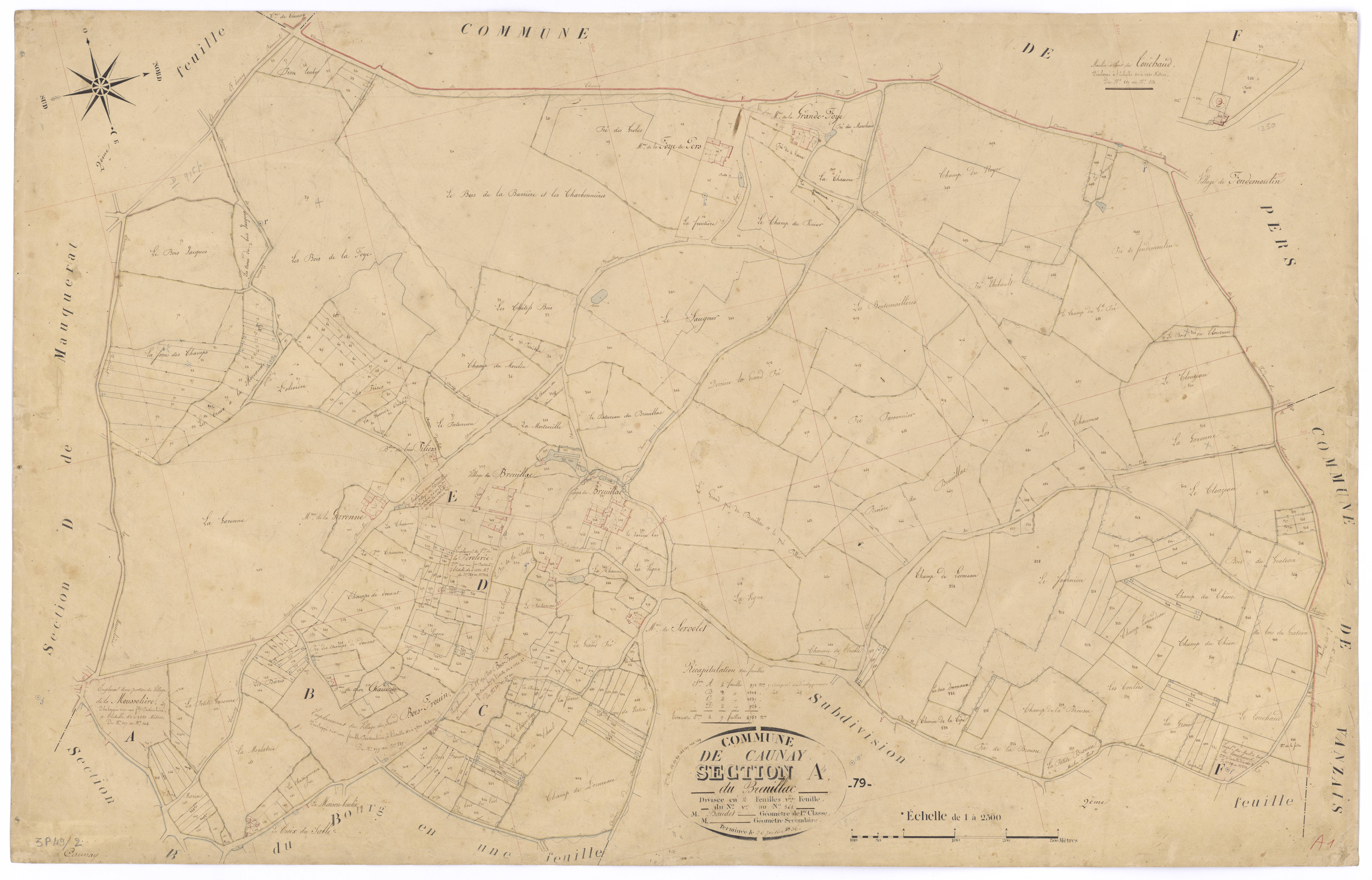 Caunay - FRAD079_CADASTRE_NAPOLEONIEN Section A1 dite du Breuillac 