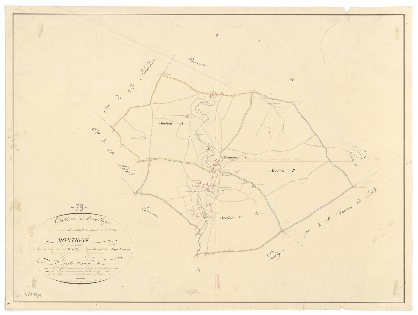 Celles-sur-Belle - FRAD079_CADASTRE_NAPOLEONIEN Tableau d'assemblage 